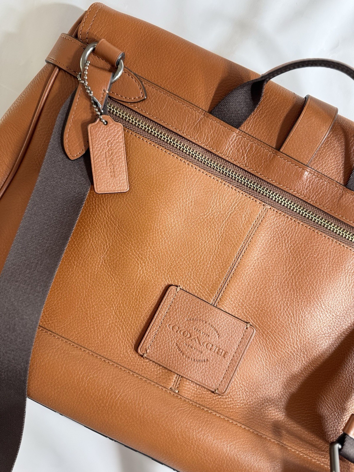 Coach Hudson Saddle Pebbled Leather Messenger Bag
