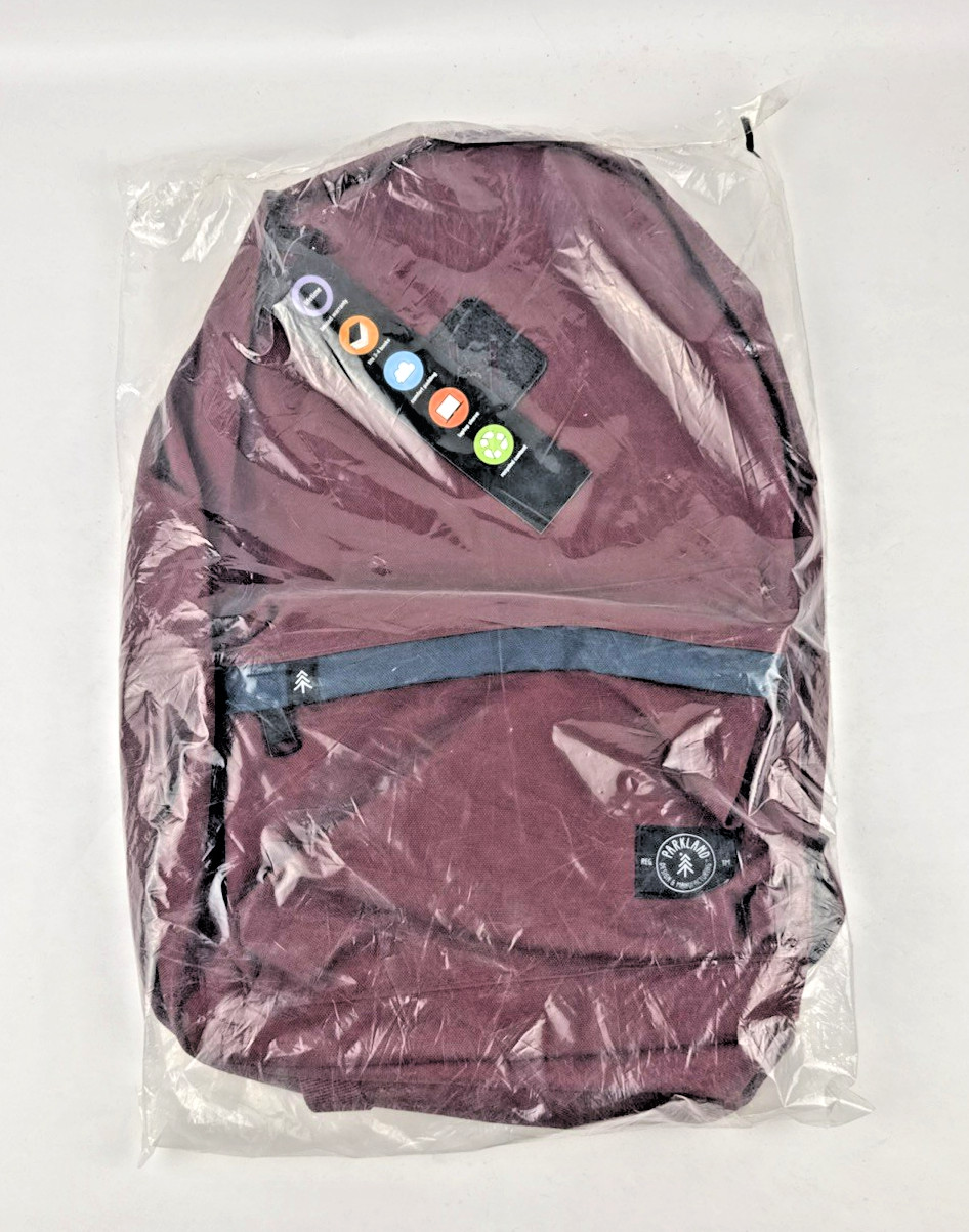 NEW Parkland Meadow Plus 30L Backpack Maroon Burgundy 15″ Laptop Bottle Holder