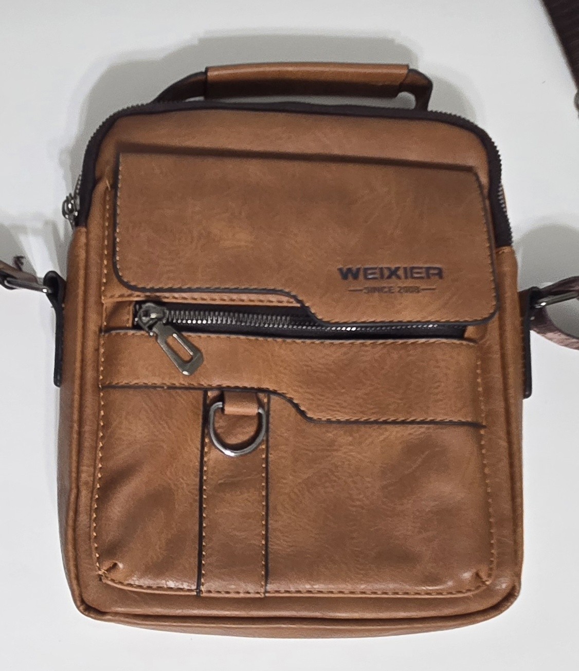 WEIXIER Brown Crossbody Shoulder Bag Messenger Satchel Travel Work EDC Tactical