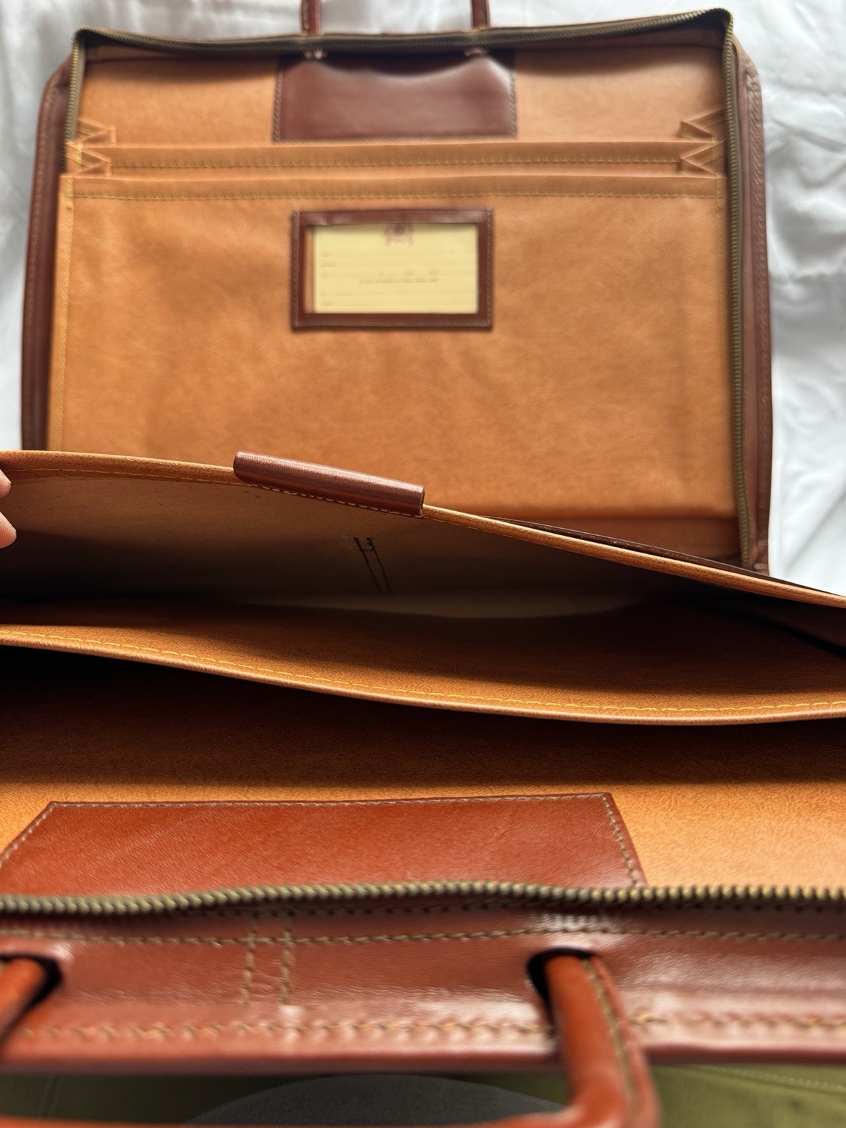 Vintage Leather SCHLESINGER Doctor Attorney Briefcase Attache Bags Mens Tuerkes