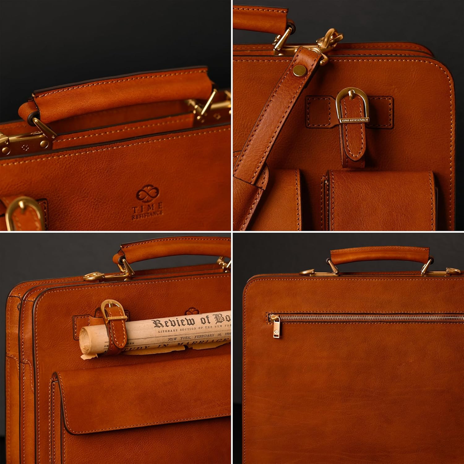 Vintage Italian Leather Briefcase – Essential Stylish Bag for Men