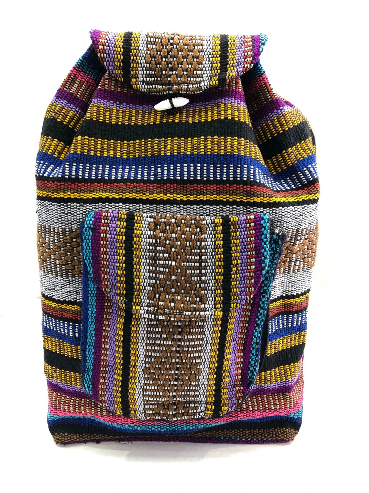 Authentic RASTA Bag Beach Hippie Baja Ethnic Unisex Backpack Made in Mexico 20