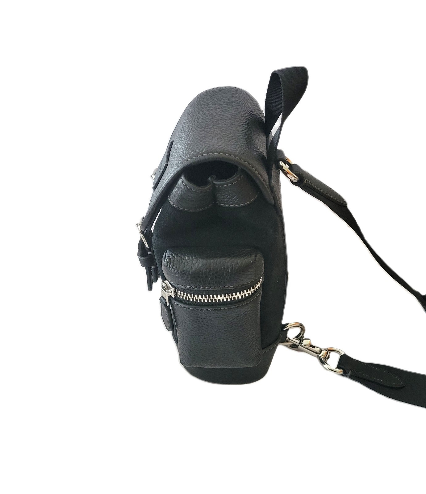 Coach CCE79 Sprint Sling Pack Suede Small Messenger Bag Black