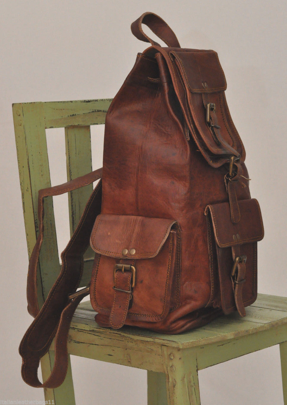 New Genuine Leather Back Pack Rucksack Travel Bag For Men’s and Women’s