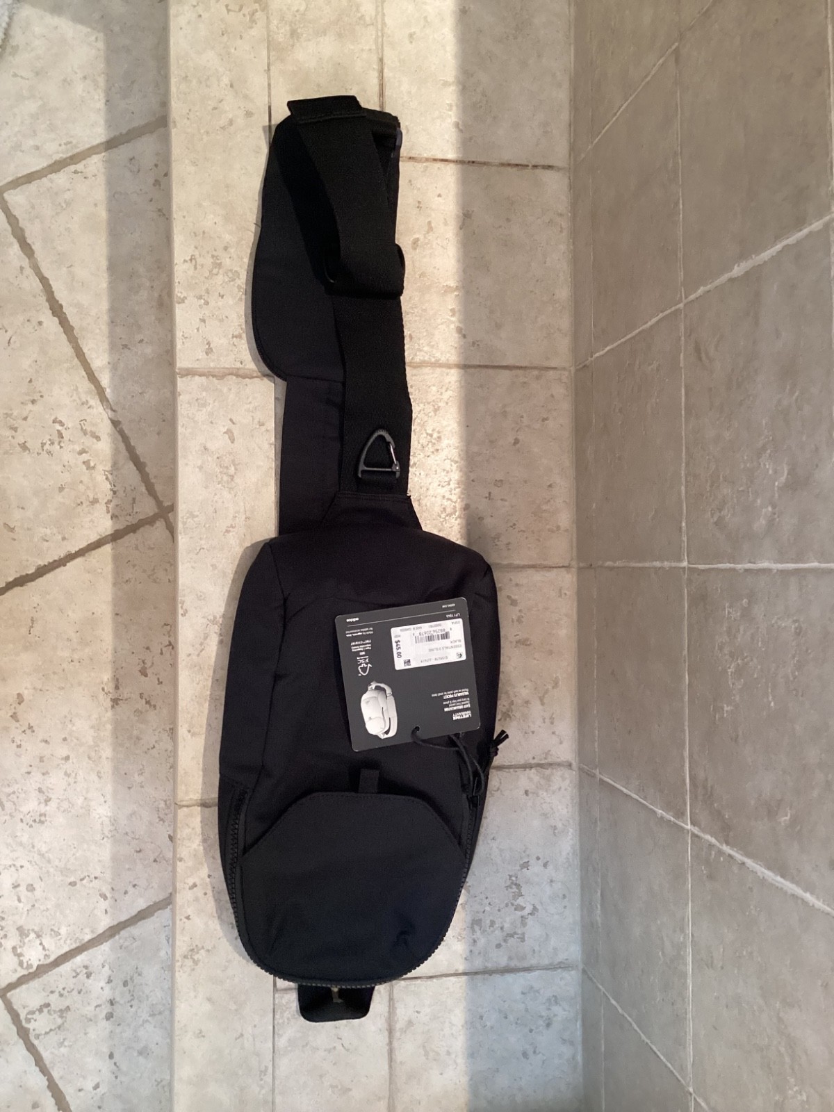 Adidas Essentials Sling Crossbody Bag Black Adjustable Strap NWT Compact Travel