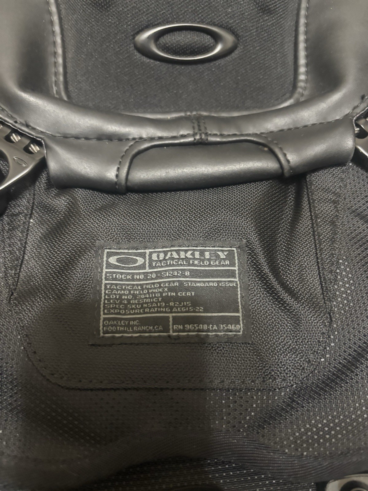 Oakley Tactical Field Gear Backpack Black Hard Shell Laptop Travel Bag Rare