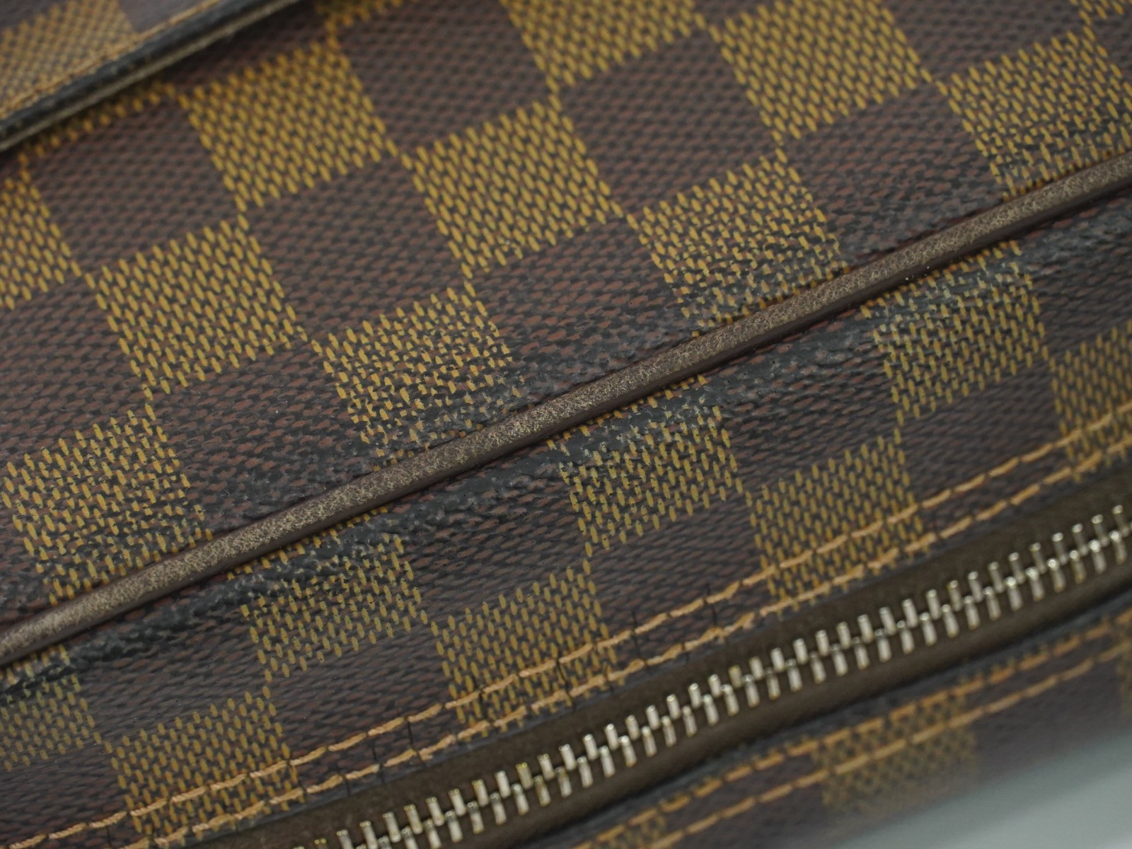 Louis Vuitton Olav PM N41442 Damier Ebene Canvas Crossbody Bag Brown