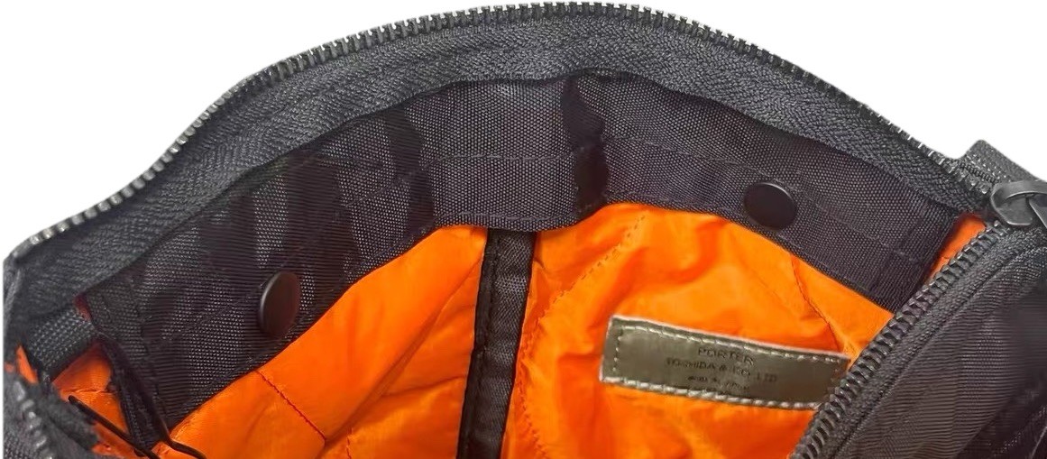 HEAD PORTER Yoshida FORCE Vertical Shoulder Bag Black Removable Pocket Japan