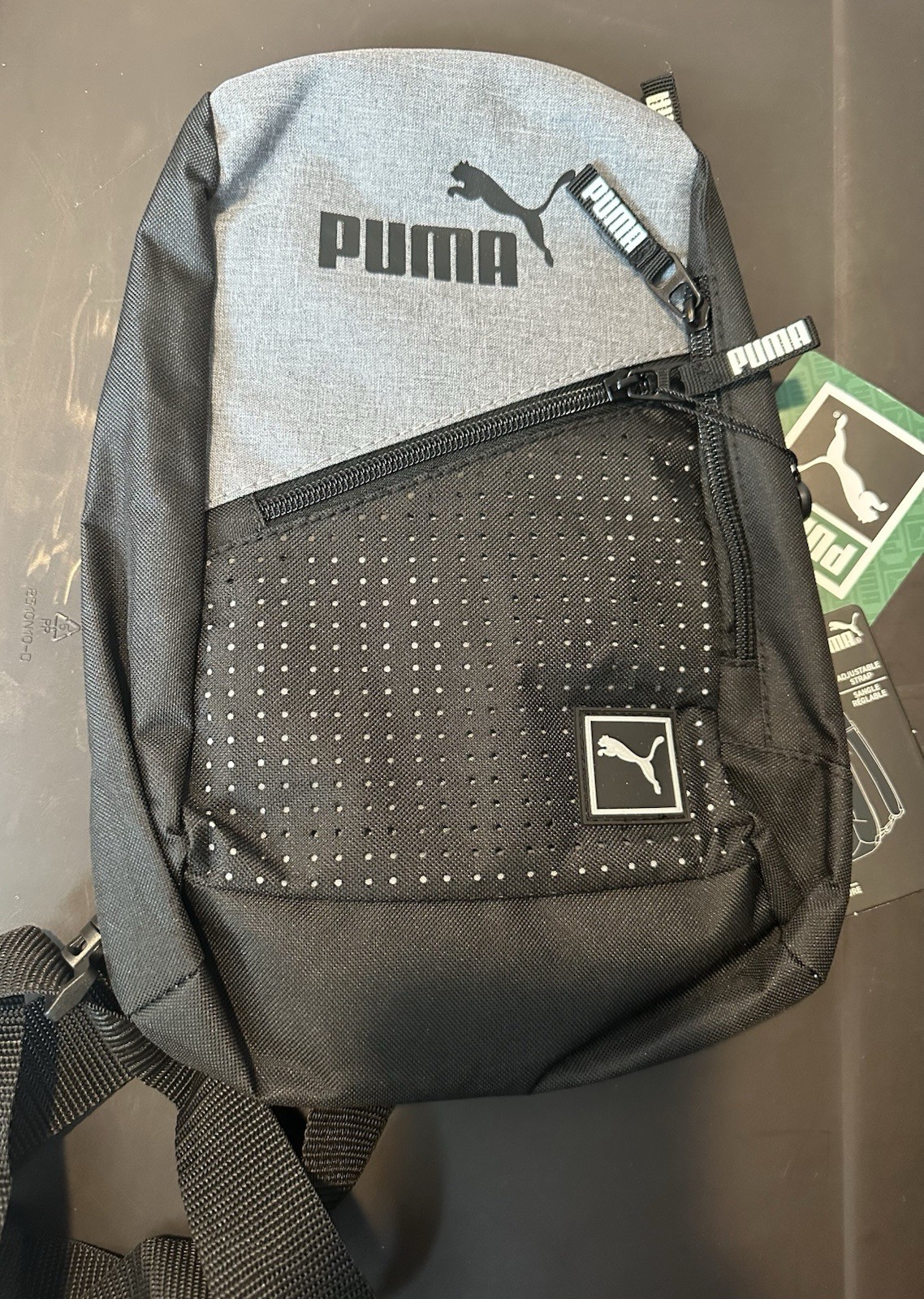 PUMA BACKPACK Unisex EVERCAT SIDEWALL SLING Black Gray NEW