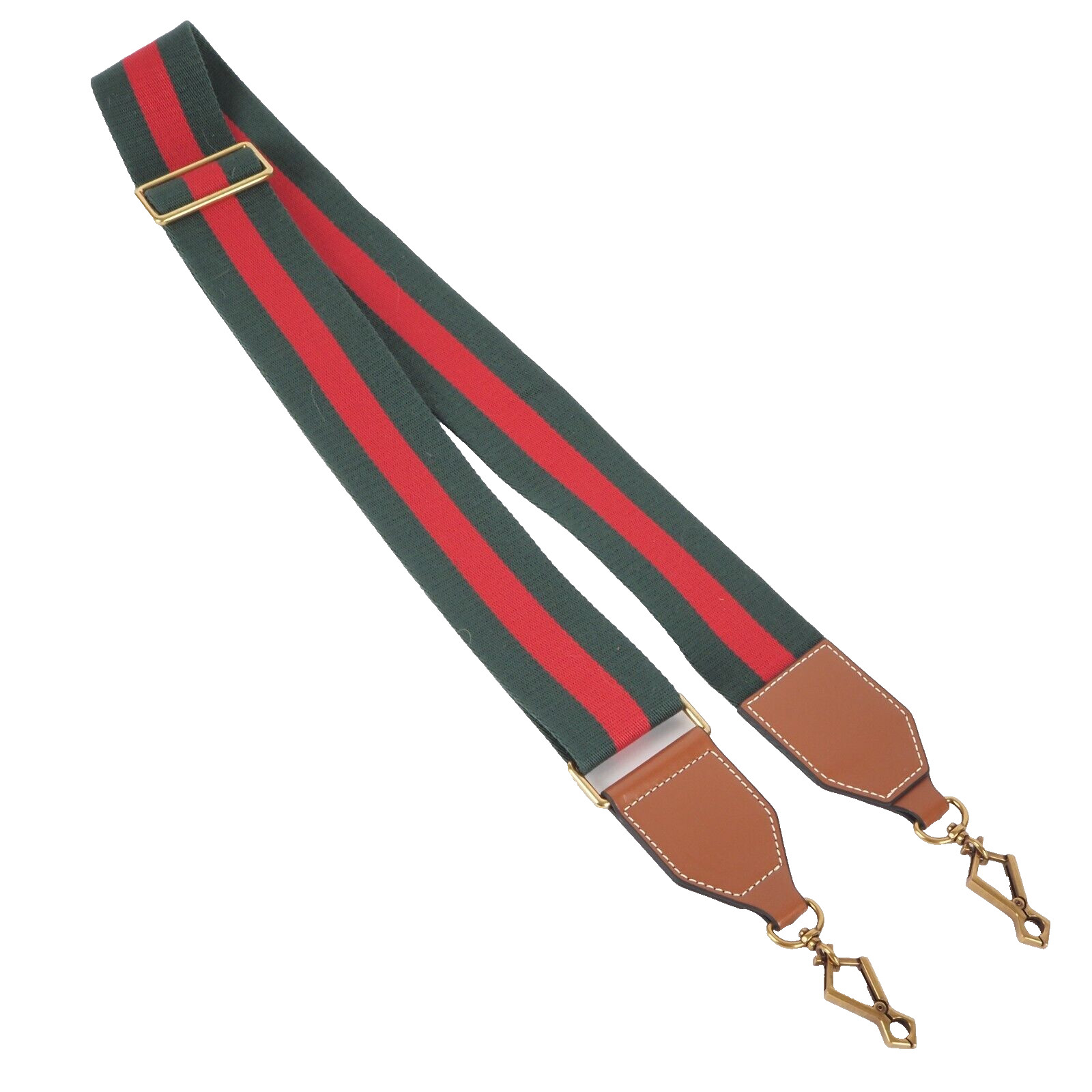 Shoulder Strap Crossbody Web 5 / 82-125 cm Leather Gold Compatible with GUCCI