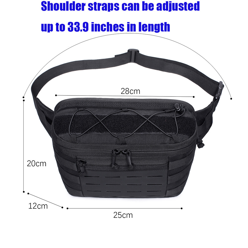 Military Tactical Chest Sling Bag Molle Crossbody Large Mens Shoulder Backpack
