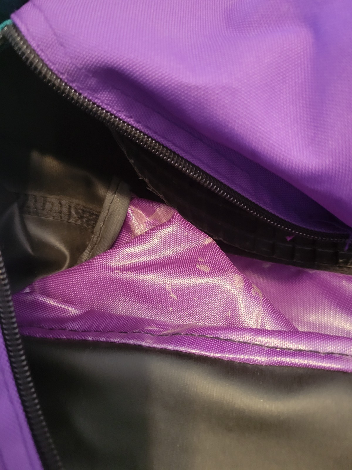 High Sierra Canvas Duffle Gym Travel Bag Purple Teal Vintage 1990s
