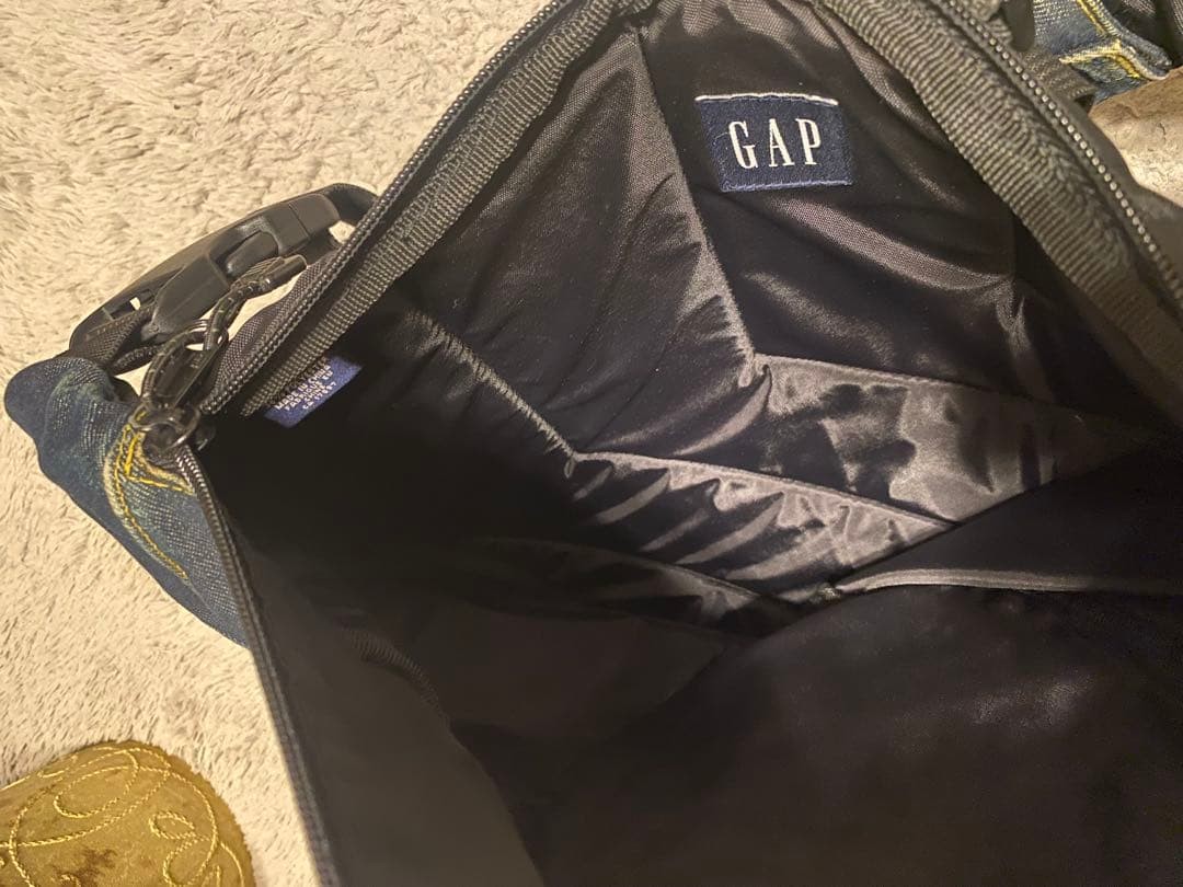 Vintage Gap Canvas Sling Bag Messenger Shoulder Crossbody Backpack Y2K Black VTG