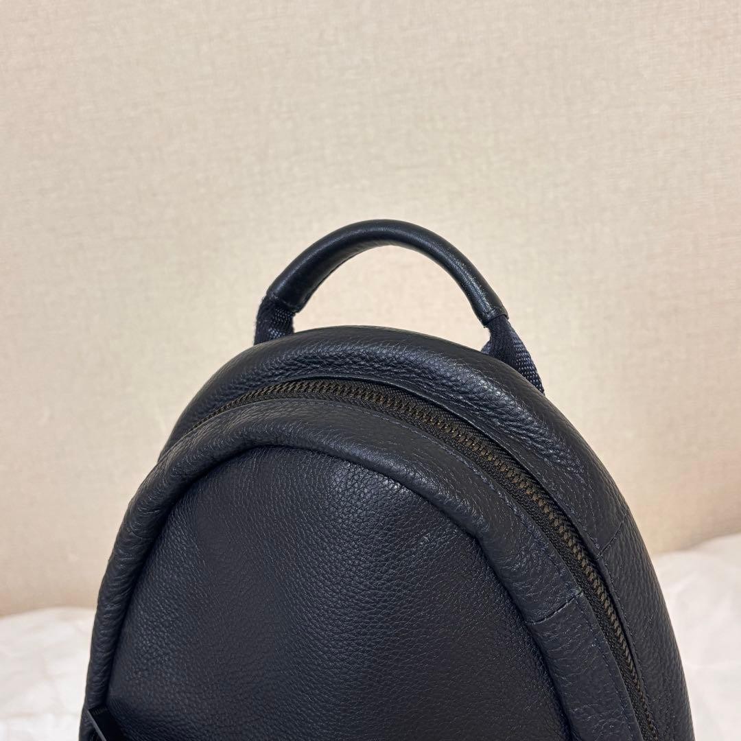 Authentic Porter DELIGHT Shoulder Bag Navy 6.8in x 13.4in Leather & Cotton Mens