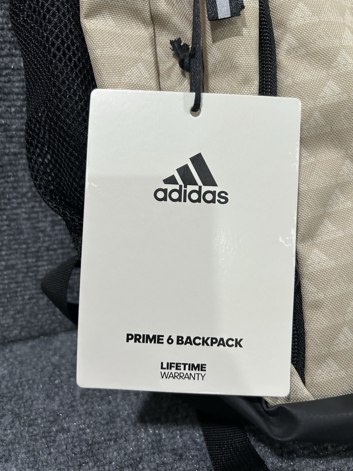 Adidas Prime 6 Monogram Backpack Wonder Beige/Black Straps NEW LP8933