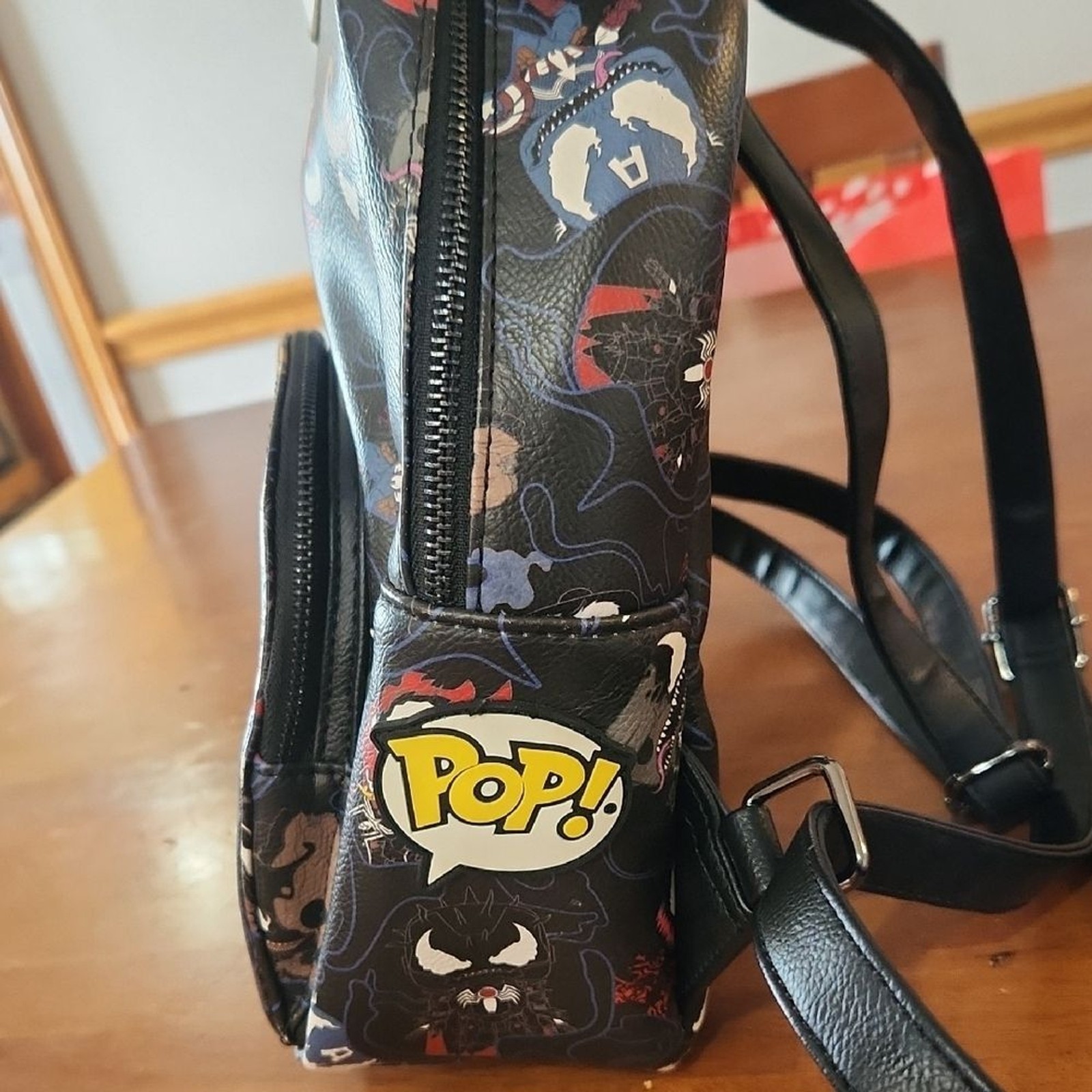 Loungefly Marvel Character Print Backpack – Black and Multicolor
