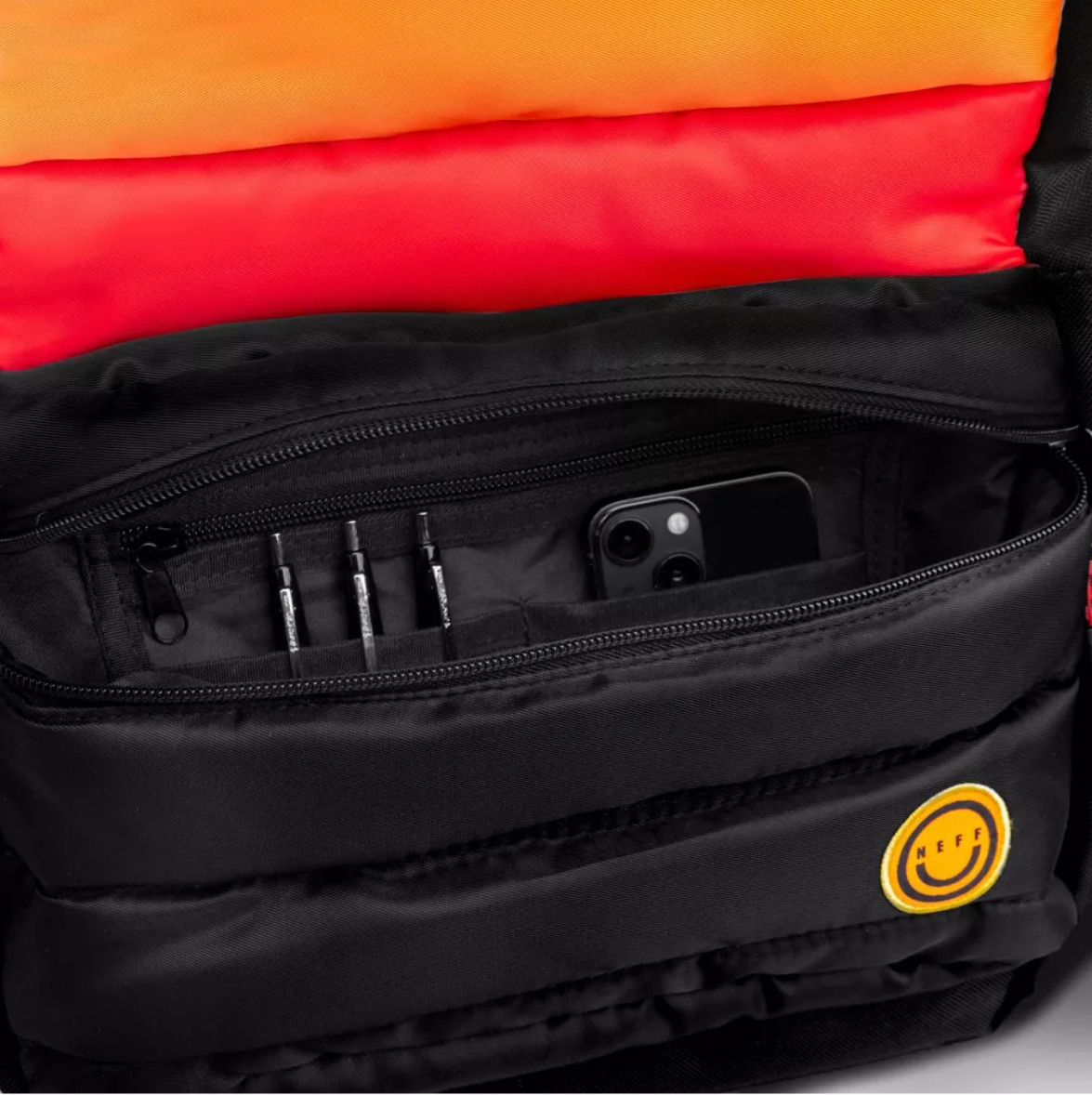 Neff Heatwave 18″ Backpack – Black, Yellow, Orange and Red