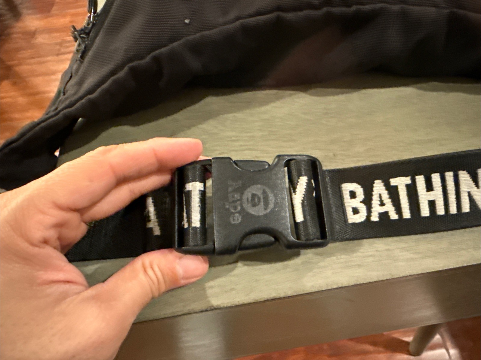 AAPE BY*A Bathing Ape BAPE Sling Bag Crossbody Fanny Black AUTHENTIC Banger Z10