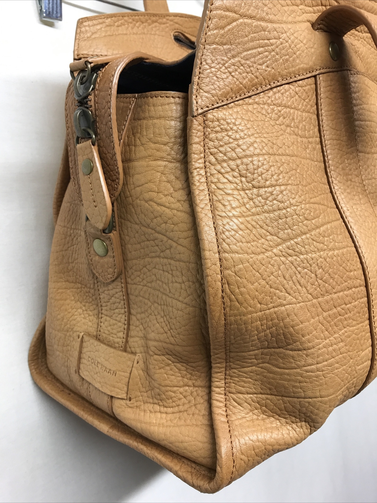 New. Authentic Cole Haan Leather Duffle/Weekender Bag .