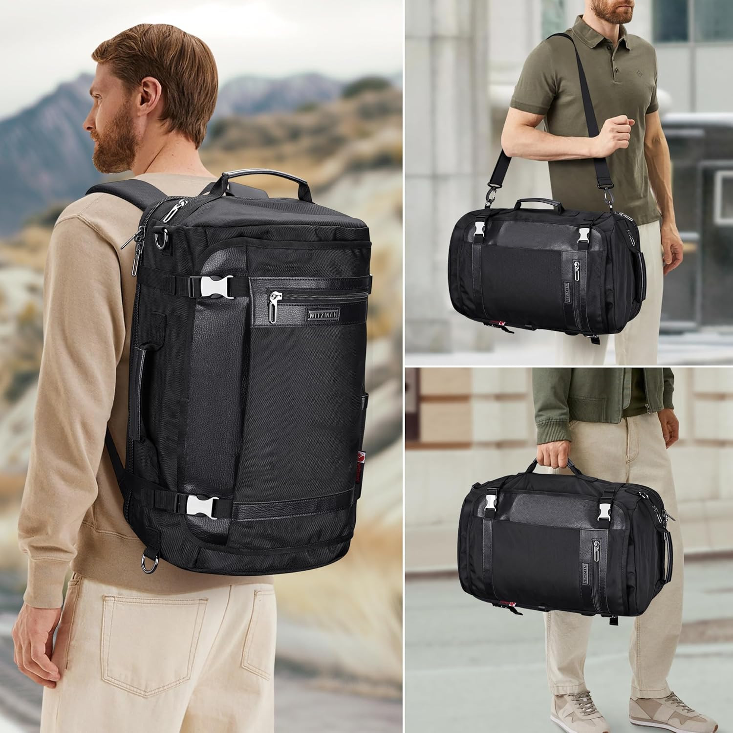 Black Travel Backpack with USB Port – Flight Approved for Laptops