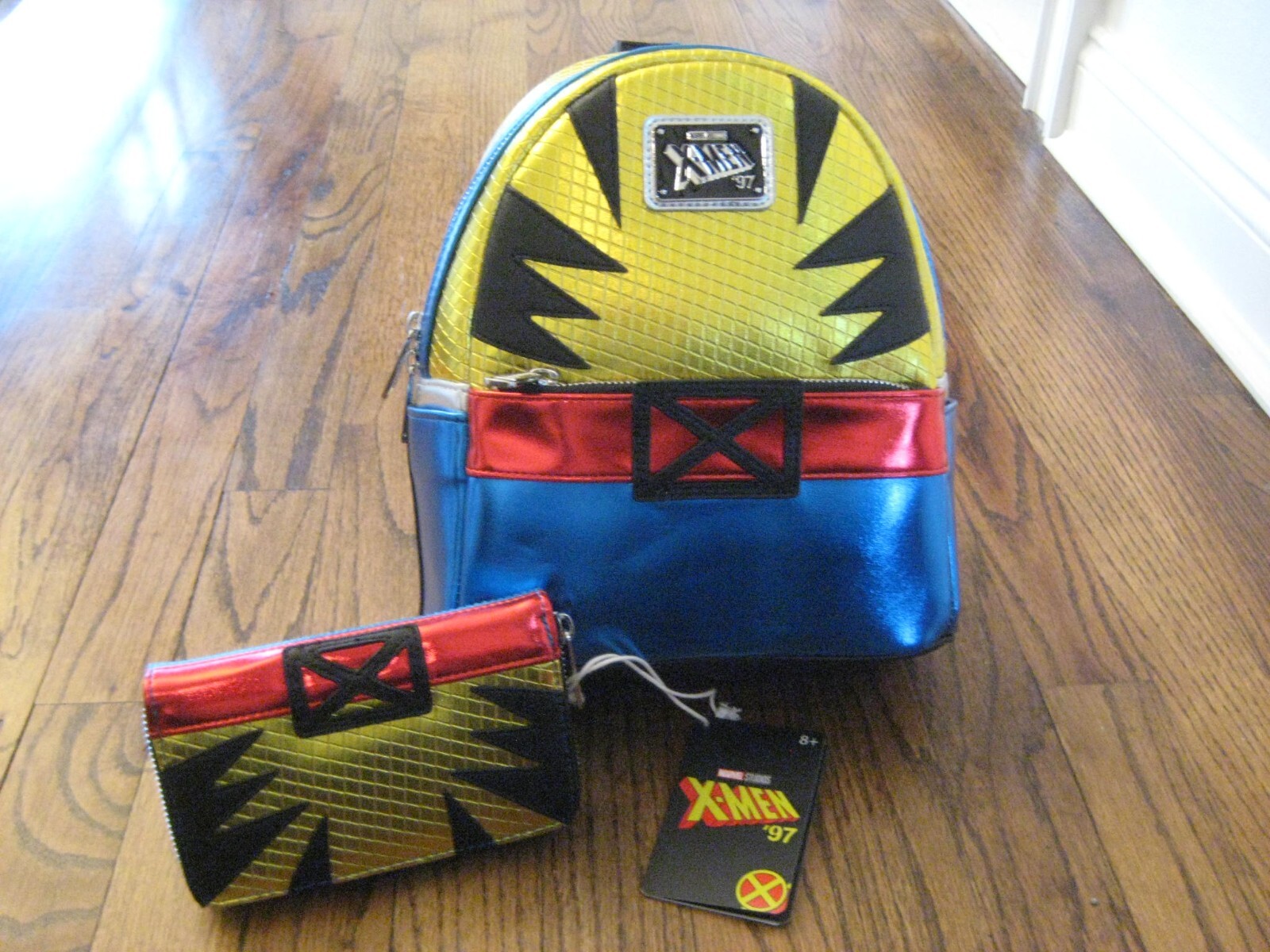 Loungefly Marvel X-Men Wolverine Metallic Shine Mini Backpack and Wallet Lot!