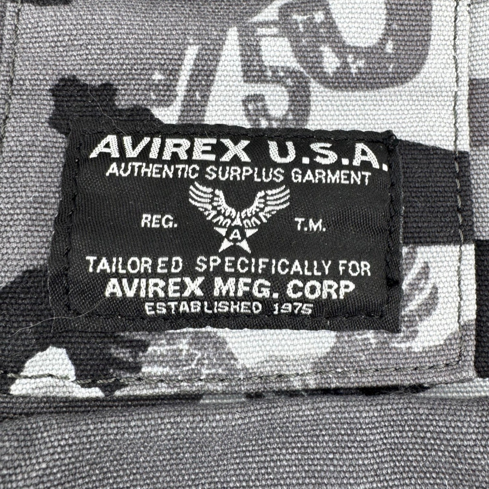 Vintage Avirex USA Grey Camo Square Messenger Bag Canvas Crossbody Gorpcore