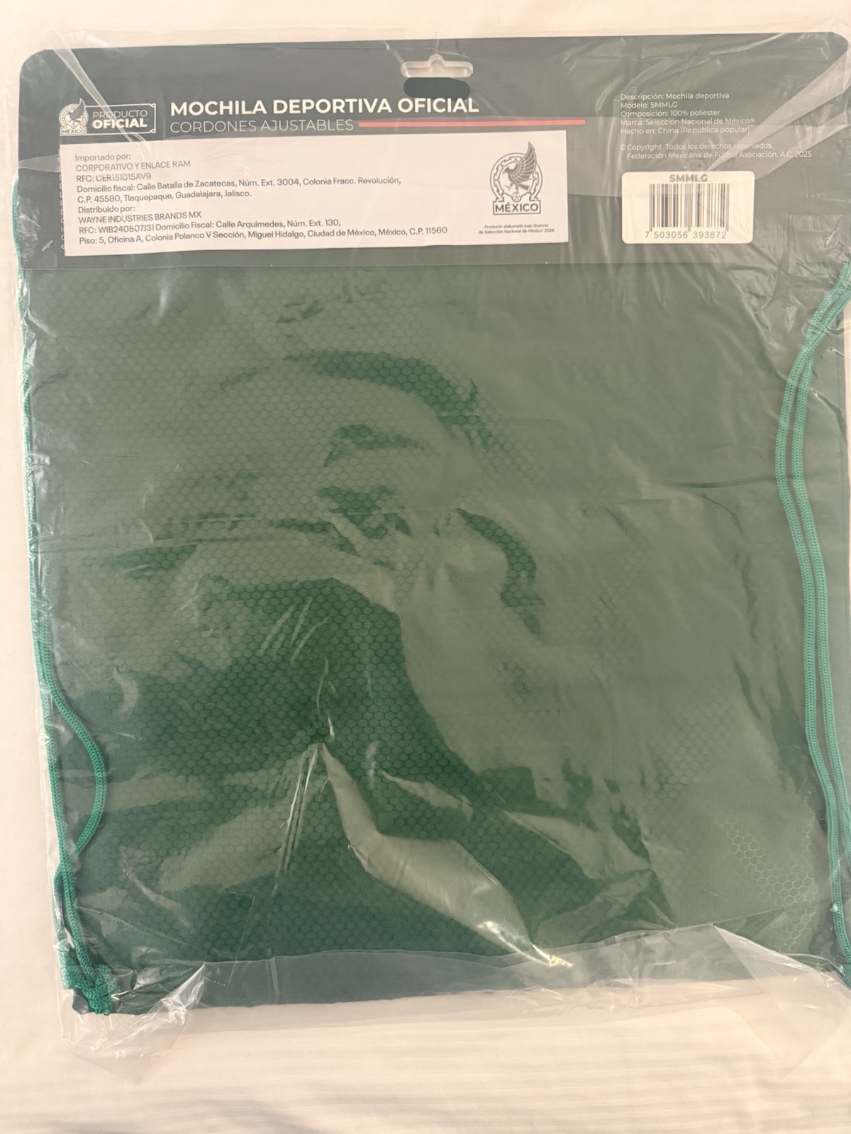 Official Mexico National Team Drawstring Backpack New Sealed Choose Color