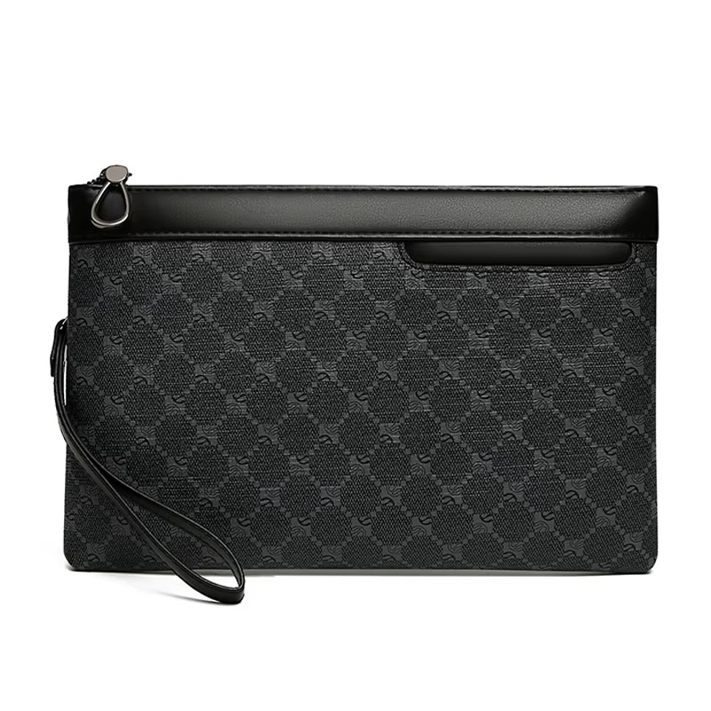 Luxury Design Business Men Day Clutch Bag Durable Soft PU Leather Money Pouch Ba