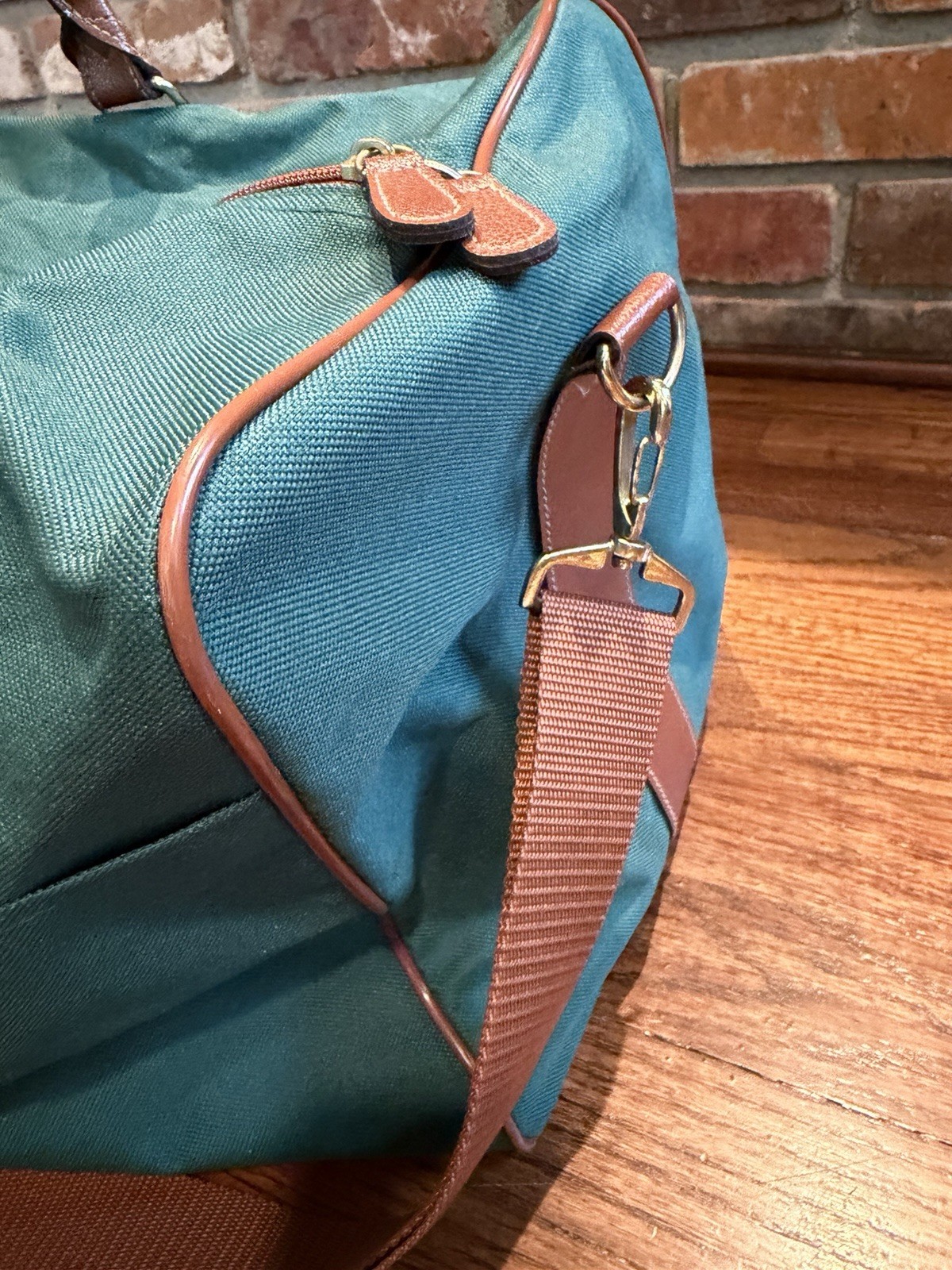 Vintage Ralph Lauren Weekender Duffle Bag 80’s-90’s Green Canvas Travel Tote