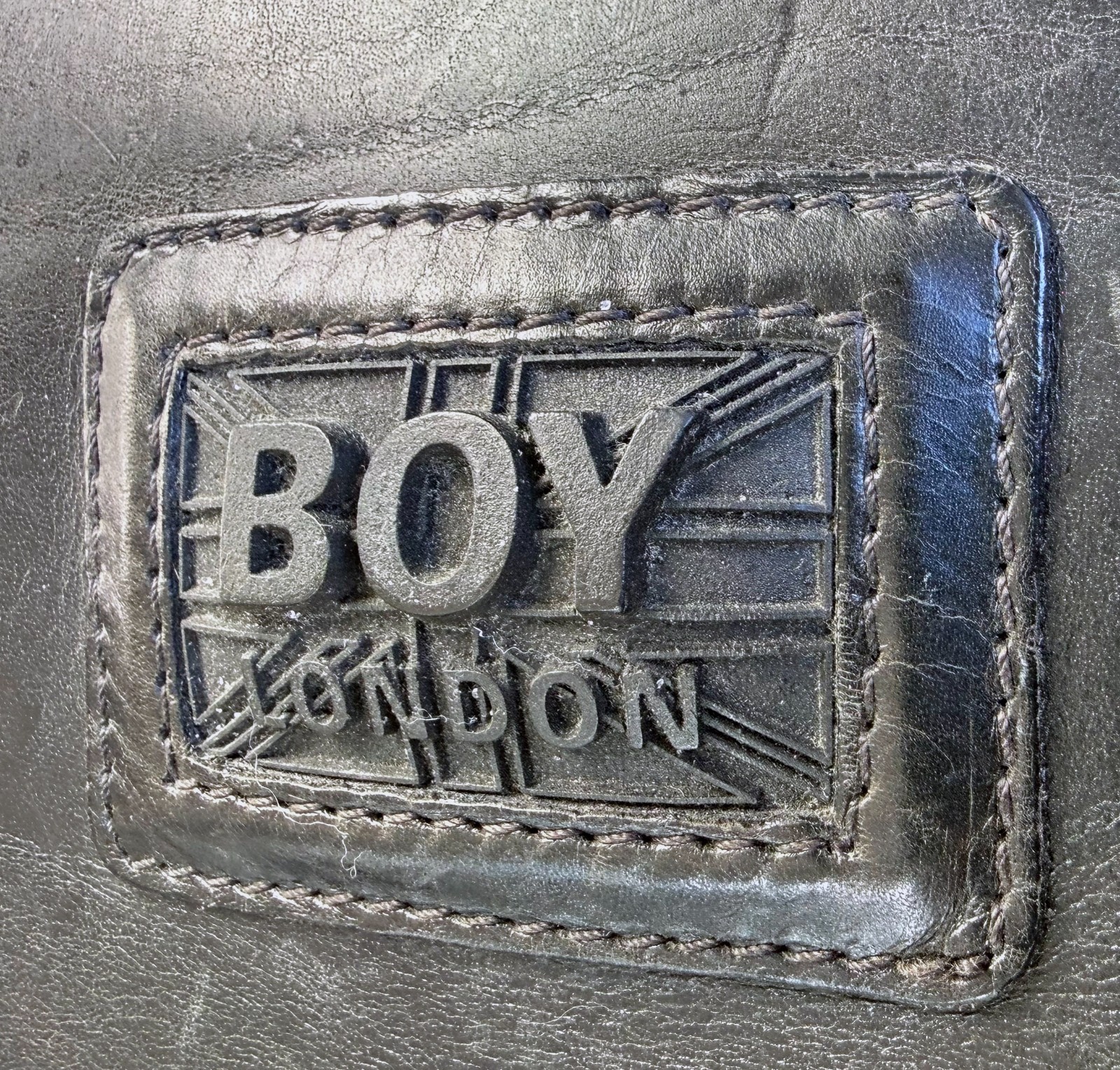 BOY London *RARE* Black Leather Briefcase Shoulder Bag Vtg 80s MELROSE messenger