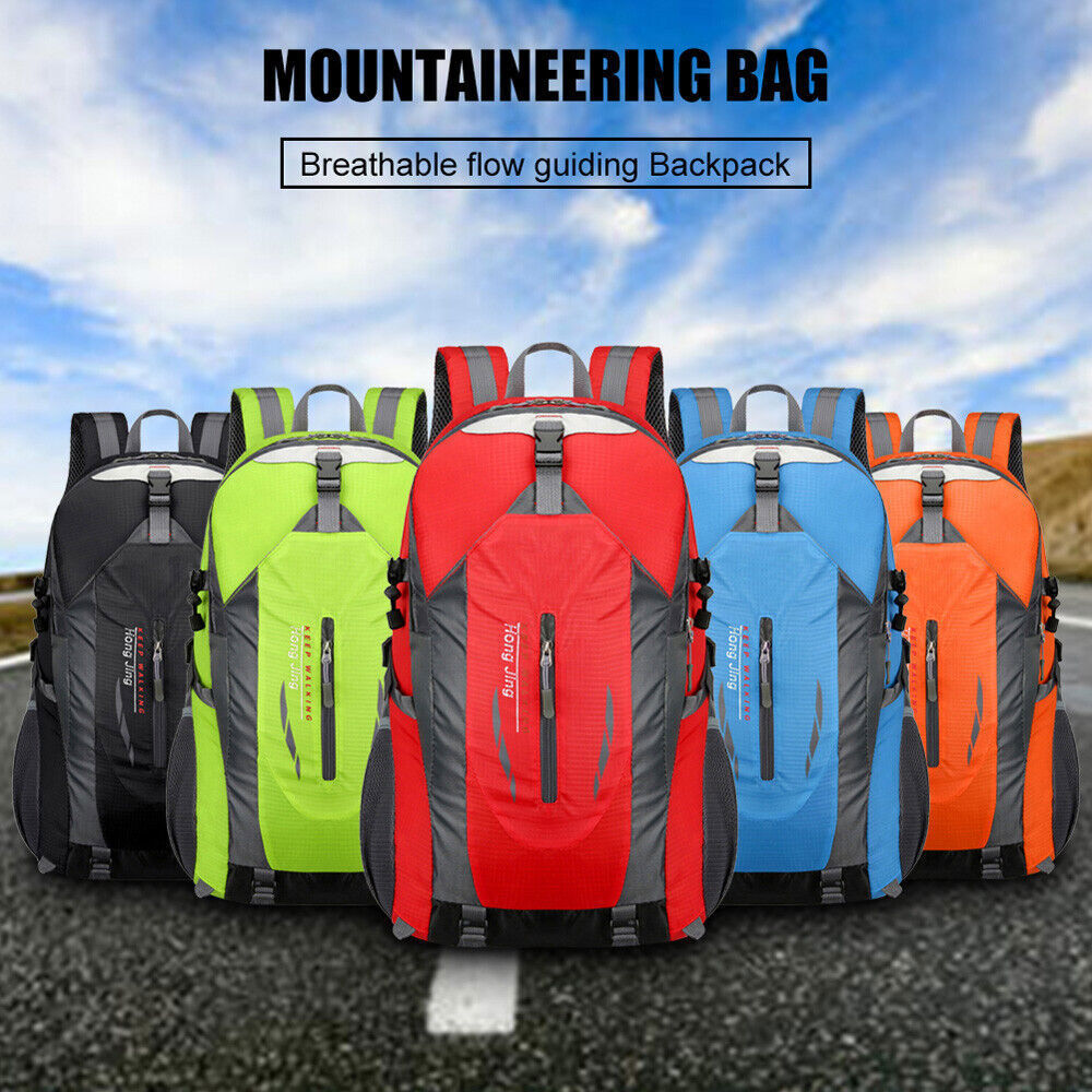 40L Nylon Men Travel Backpack Rucksack Camping Laptop Hiking School Book Bag