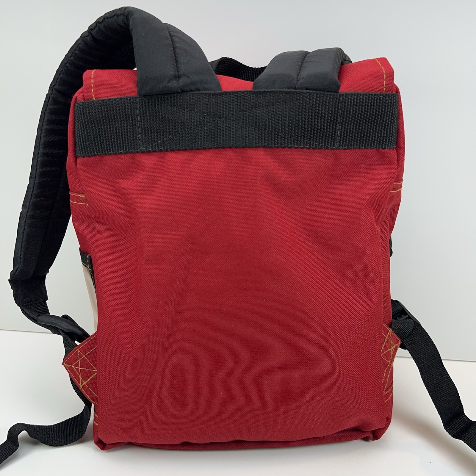 LEVI’S Backpack Canvas Messenger 13” Daypack Bag Snap Flap Adjustable Padded Red
