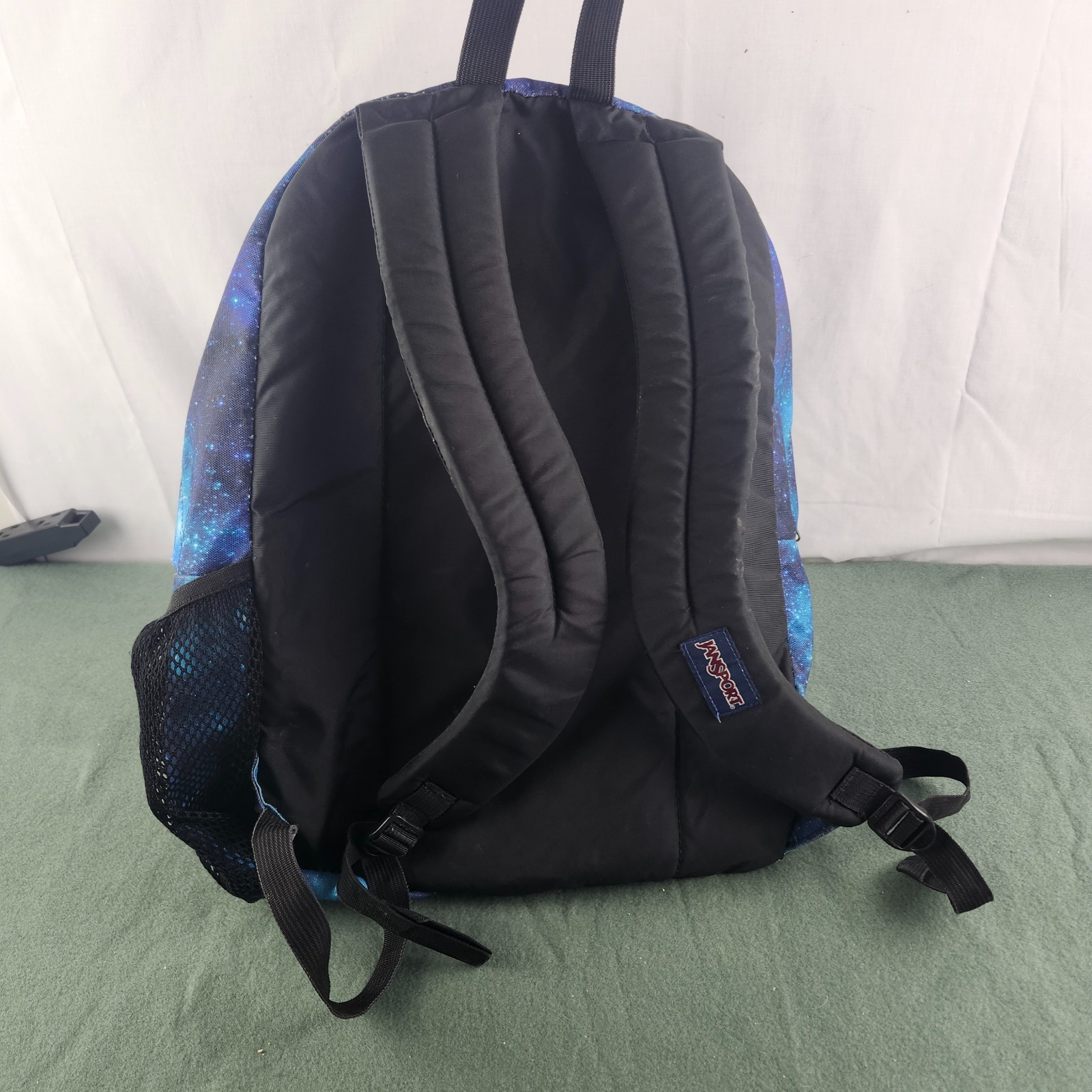 JanSport XL Big Student Laptop Backpack Cosmic Galaxy Blue Cyberspace Dimensions