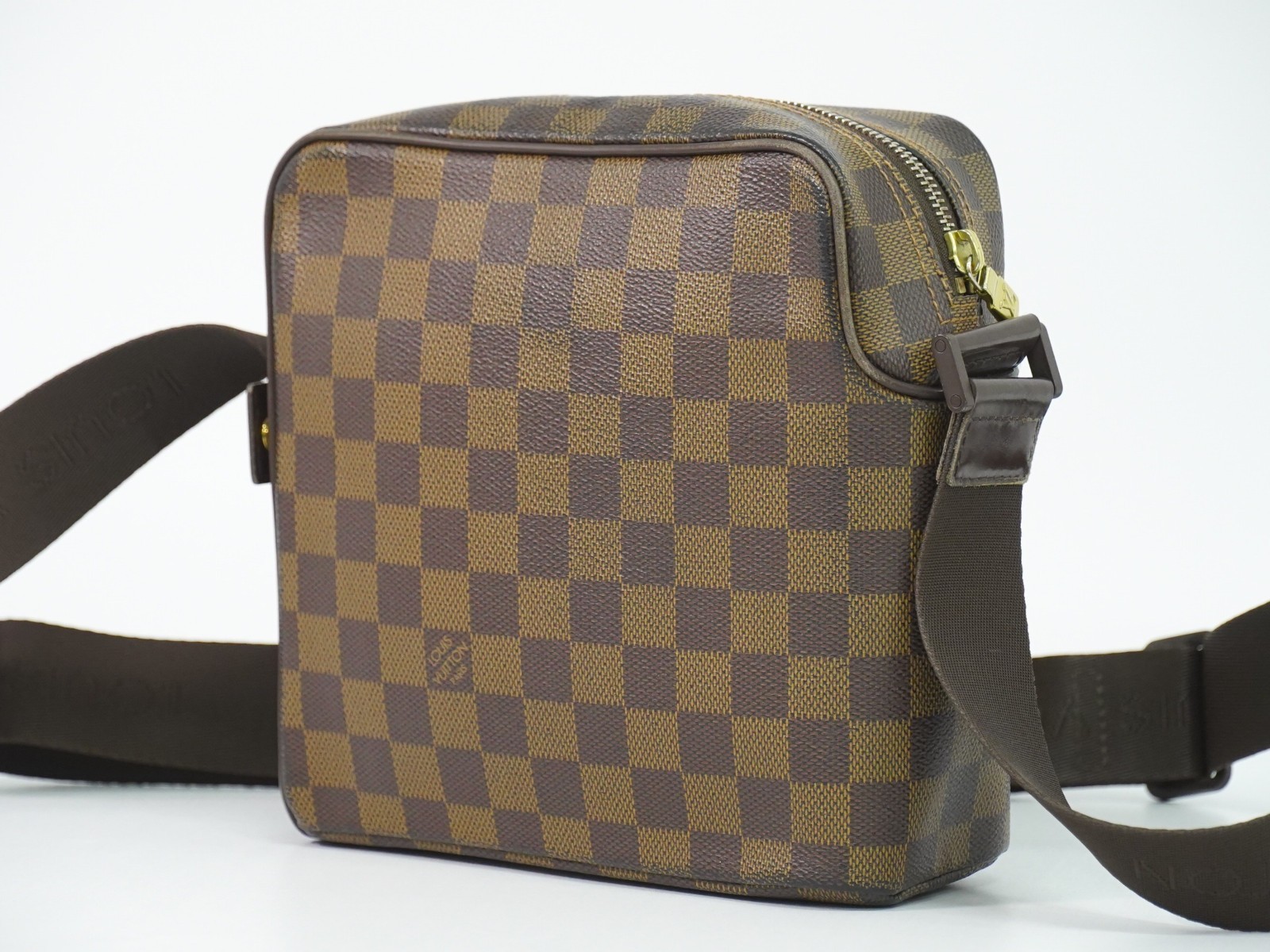 Louis Vuitton Olav PM N41442 Damier Ebene Canvas Crossbody Bag Brown