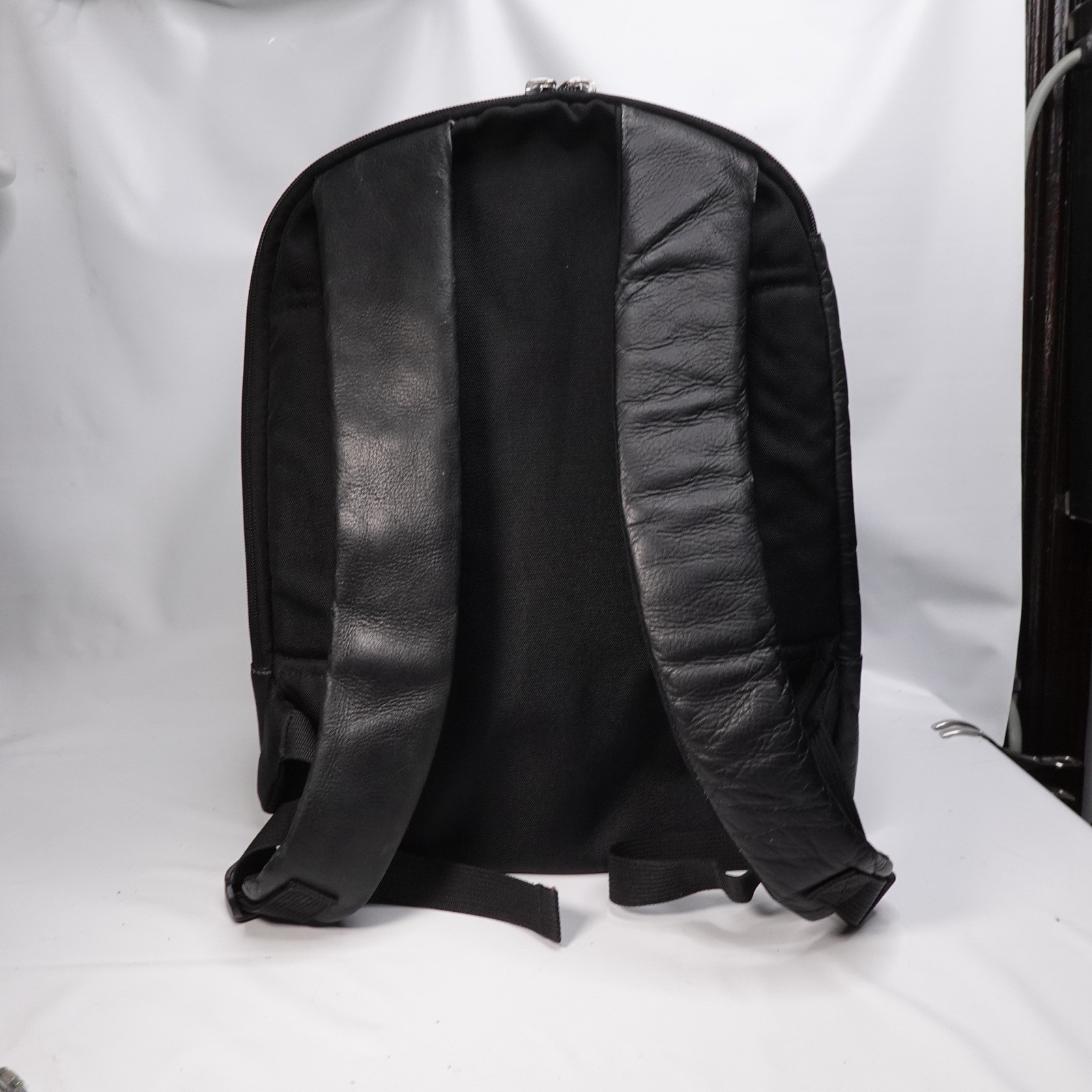 Vintage Wilsons Leather Black Leather Backpack Computer Bag
