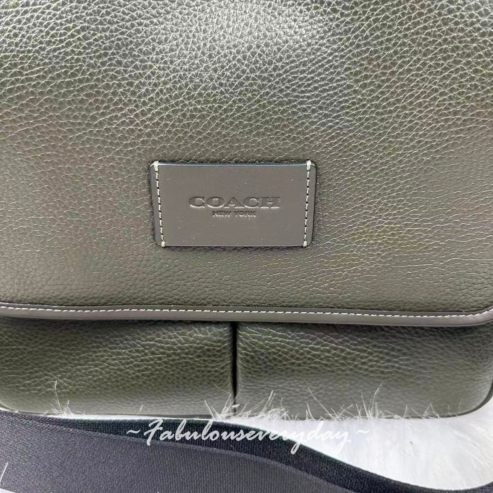 Coach Men’s Sprint Map Bag 25 Crossbody In Leather/Uniform Green CY798 NWT