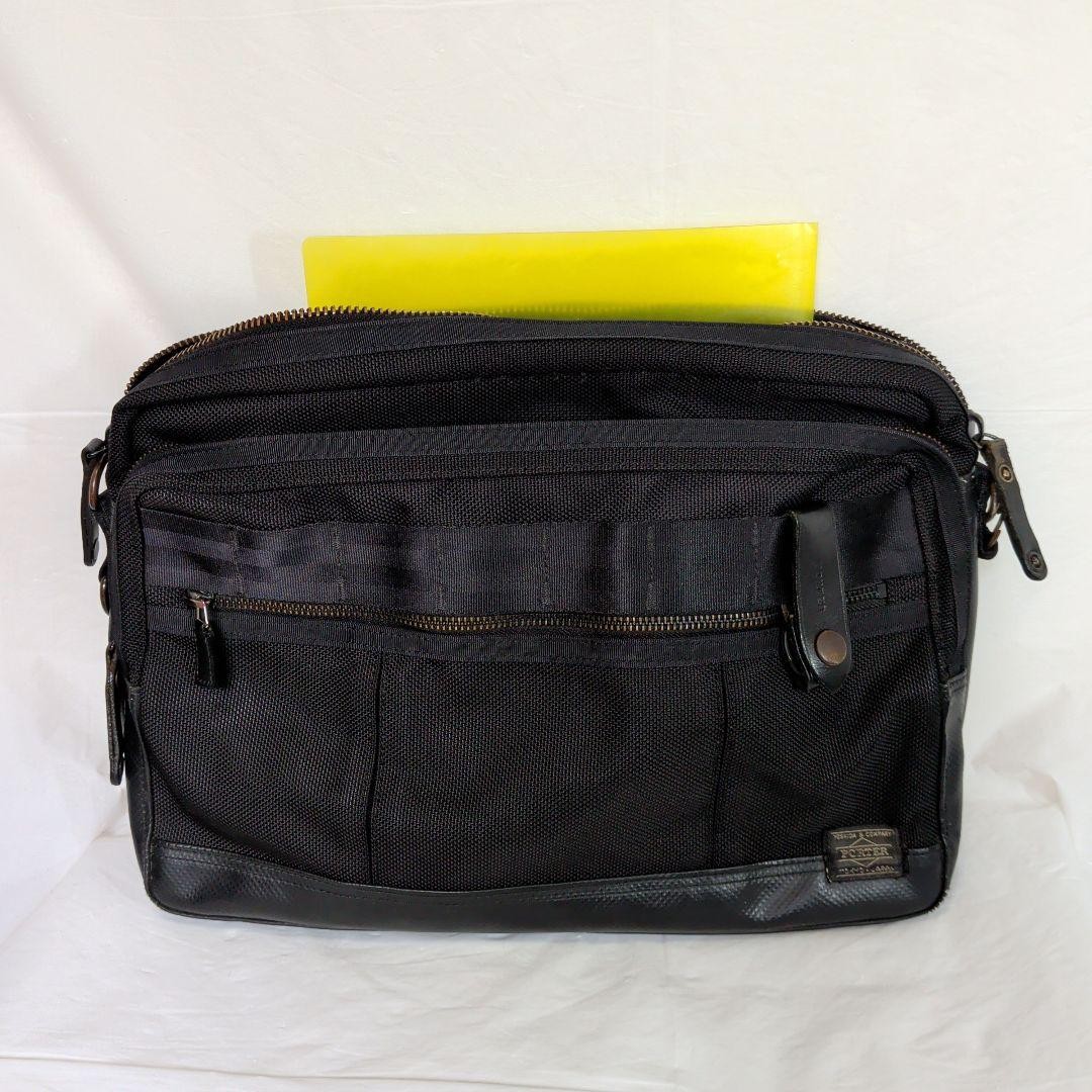 PORTER YOSHIDA HEAT Shoulder Bag Black Authentic made in Japan