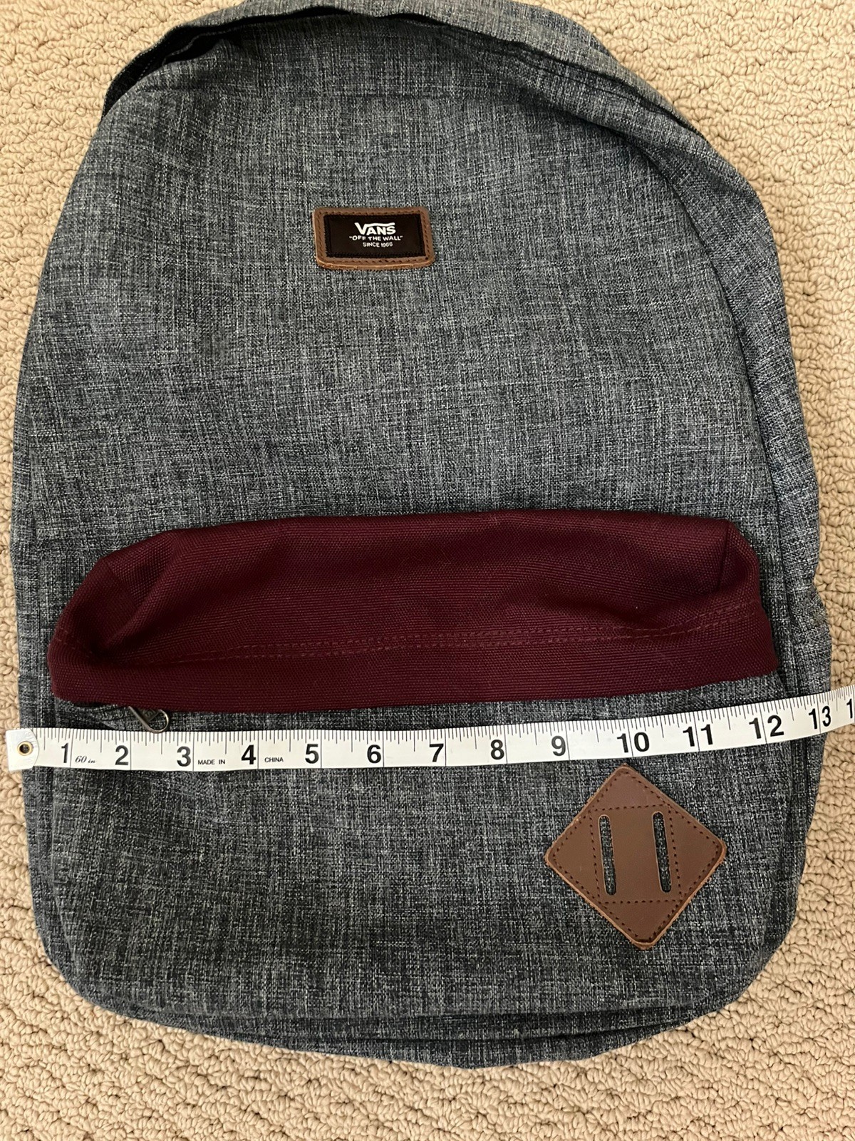 Vans Off The Wall Men’s Old Skool IlI Gray/Burgundy Backpack Bag