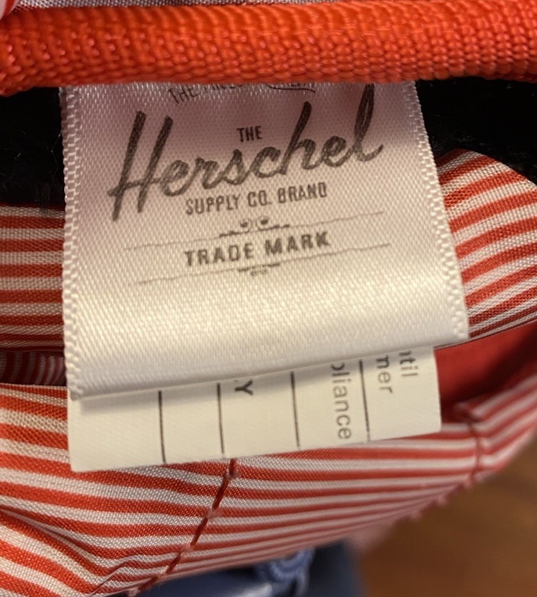 HERSCHEL SUPPLY BAG CO Backpack Navy Blue Camo tan fleece lined lap top Padded