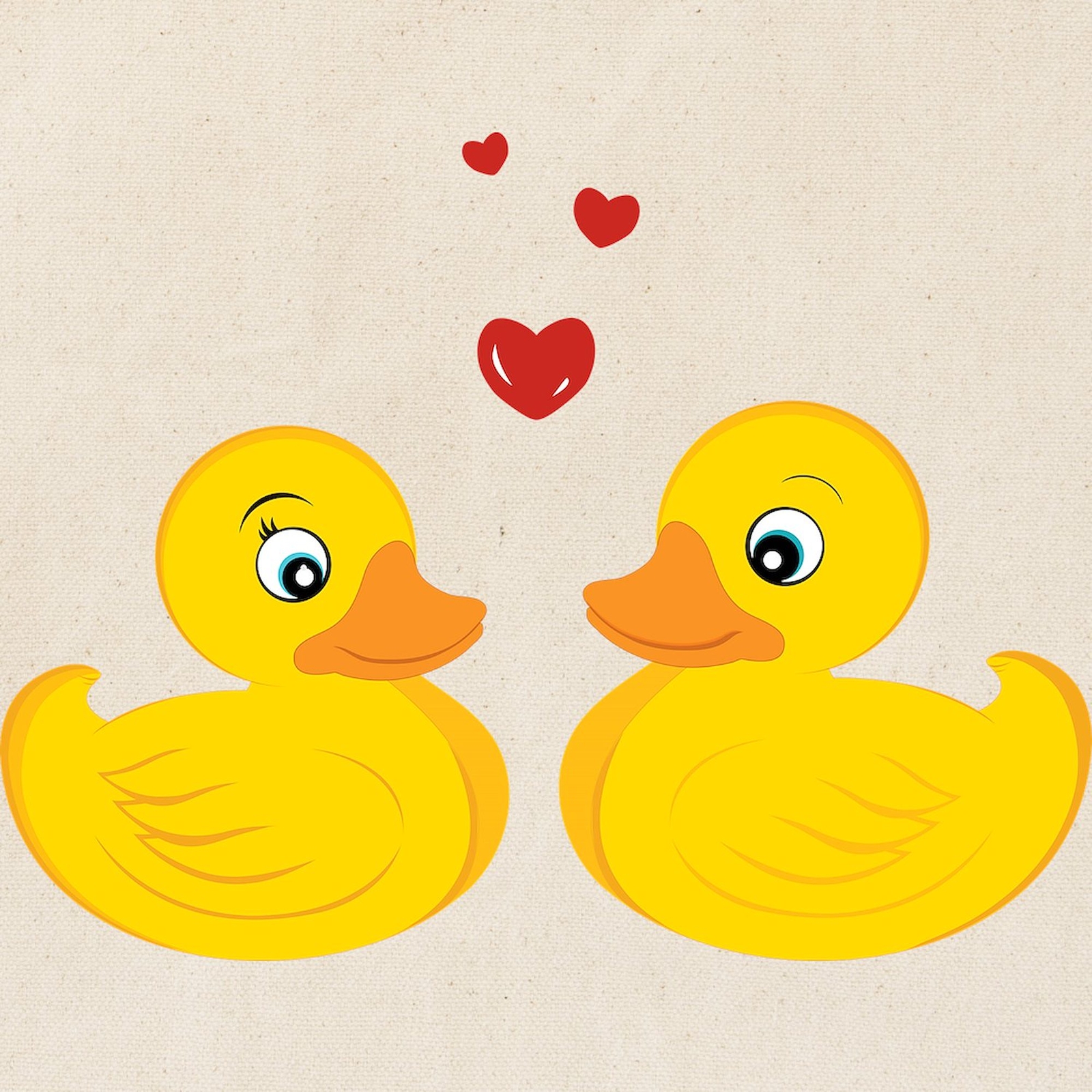 CafePress Love Ducks Natural Canvas Tote Bag, Cloth Shopping Bag (776385568)