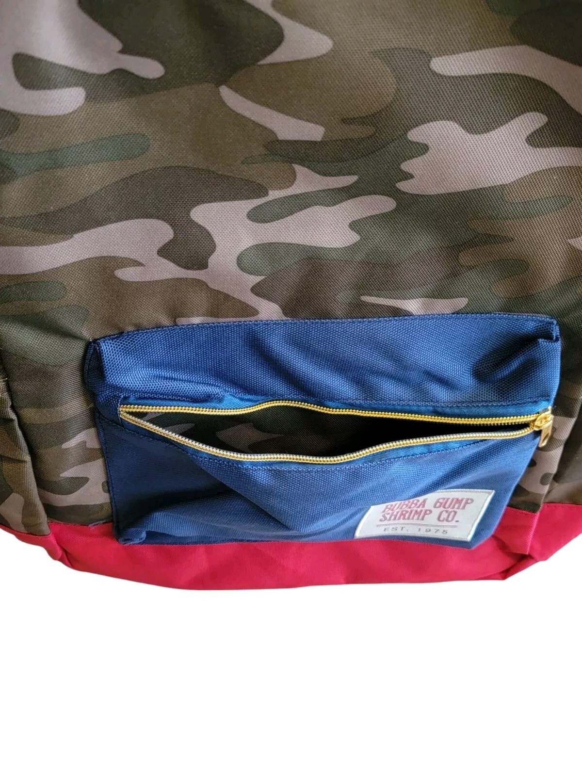 NWT Bubba Gump Shrimp Co. Camouflage Backpack 100% Polyester