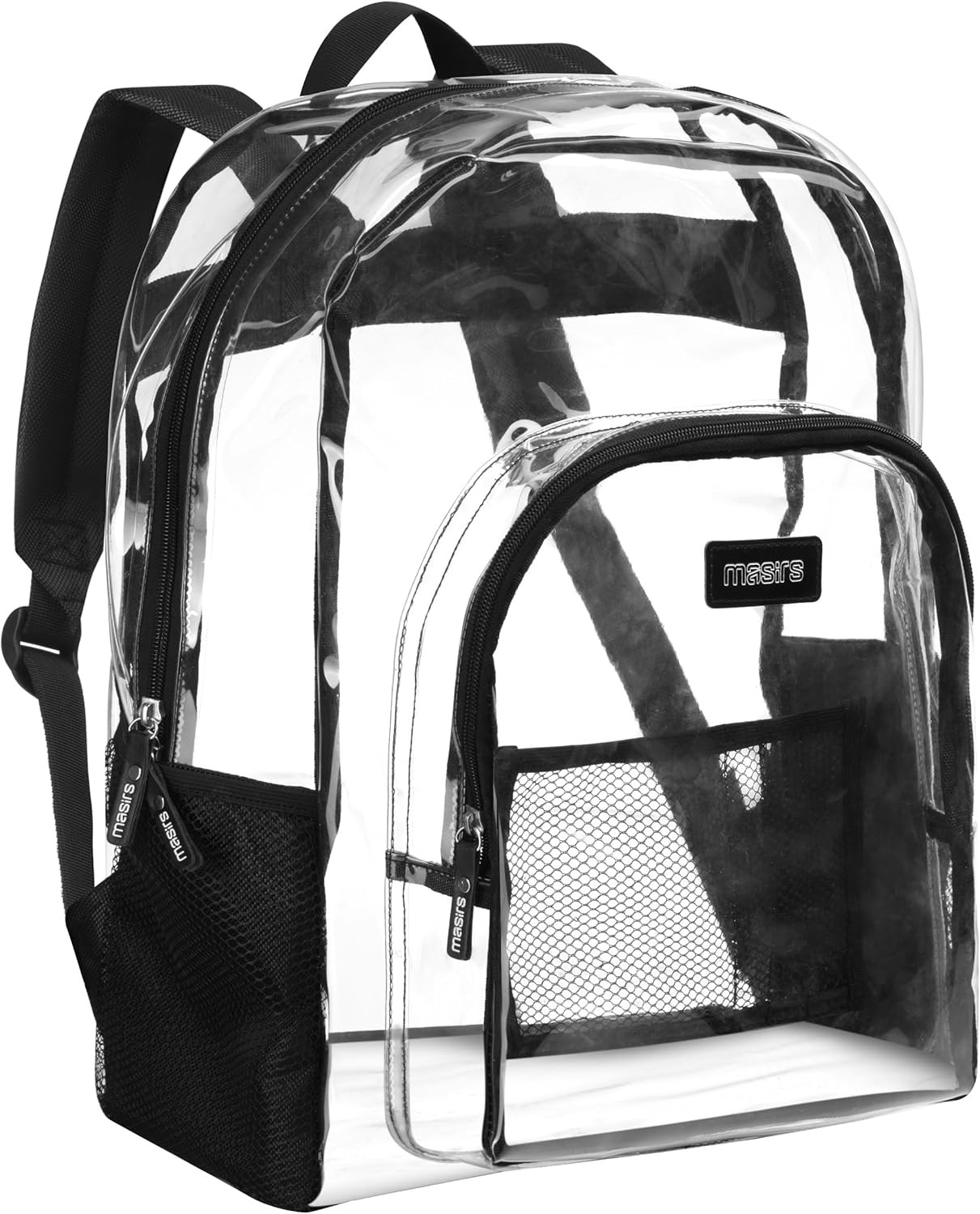 Heavy Duty Clear Backpack Stadium Approved Transparent 16×11 Dual Pocket Bag XXL