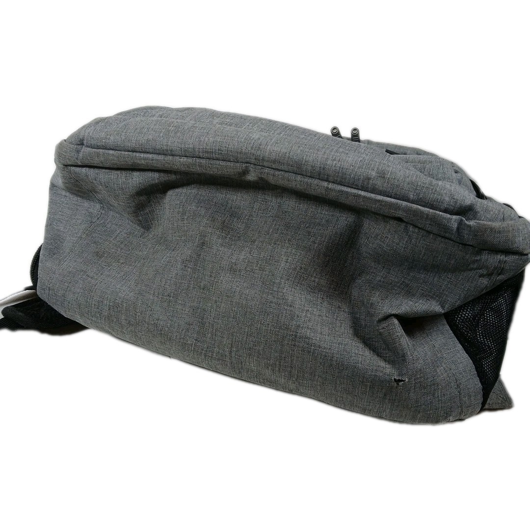 Travis Mathew The Go Laptop Backpack Gray Fleece Lined 12.5″x19.5″x6″ “Hole”