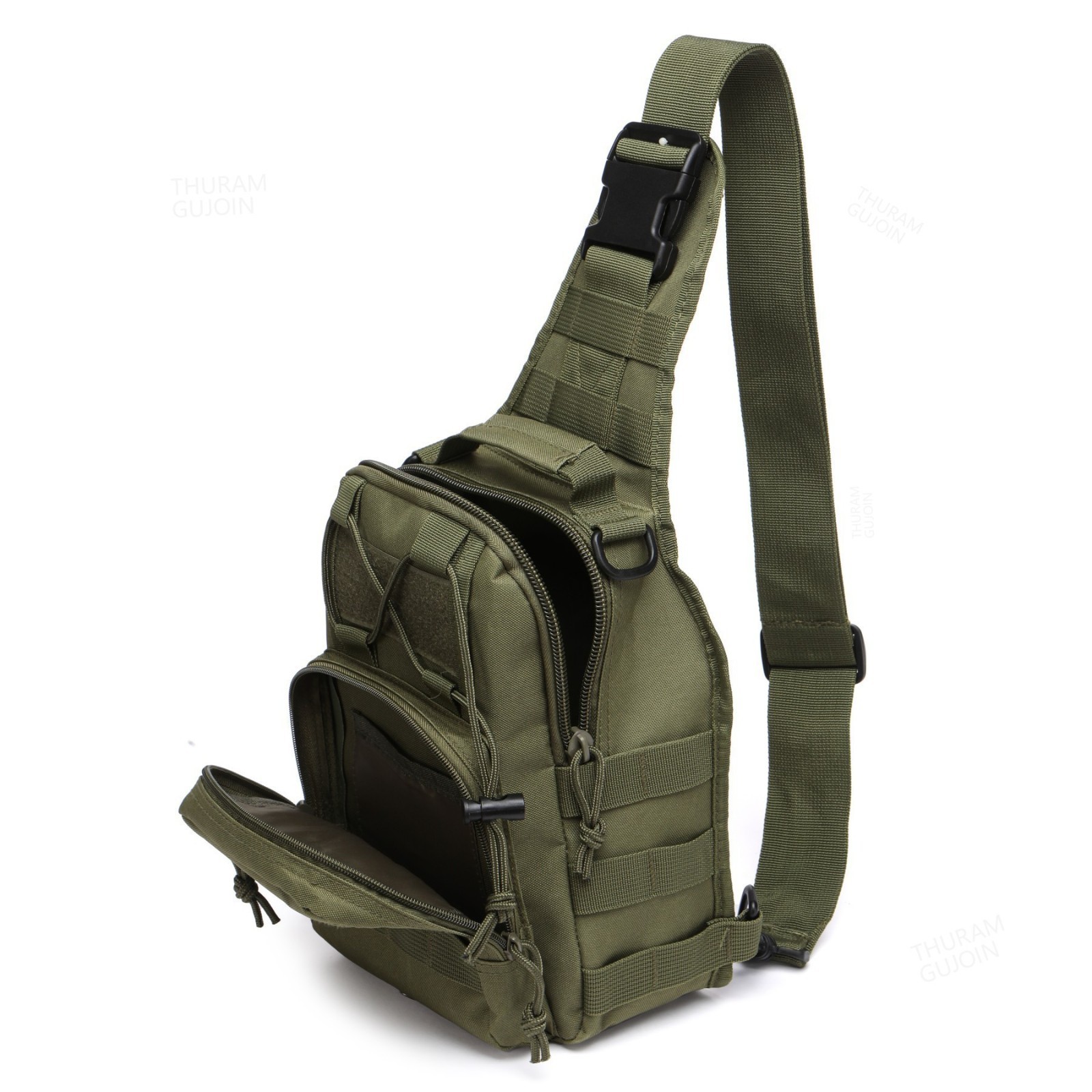 Mens Backpack Tactical Sling Shoulder Bag Molle Travel Chest Pack Outdoor Hiking