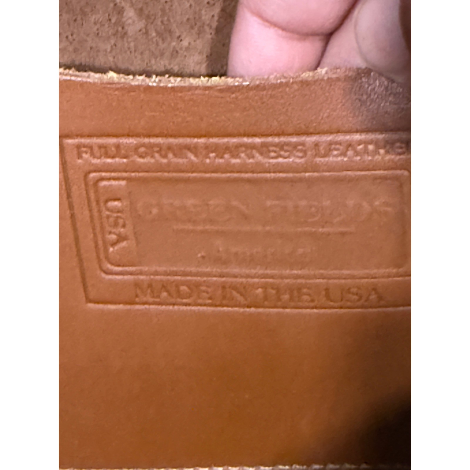 Green Fields America Tan Full Grain Leather Briefcase Satchel Made in USA