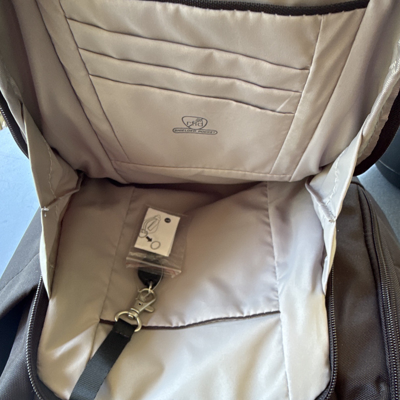 Travelon Black Small Backpack Zip Closure Inner/Outer Pockets Adjustable Strap