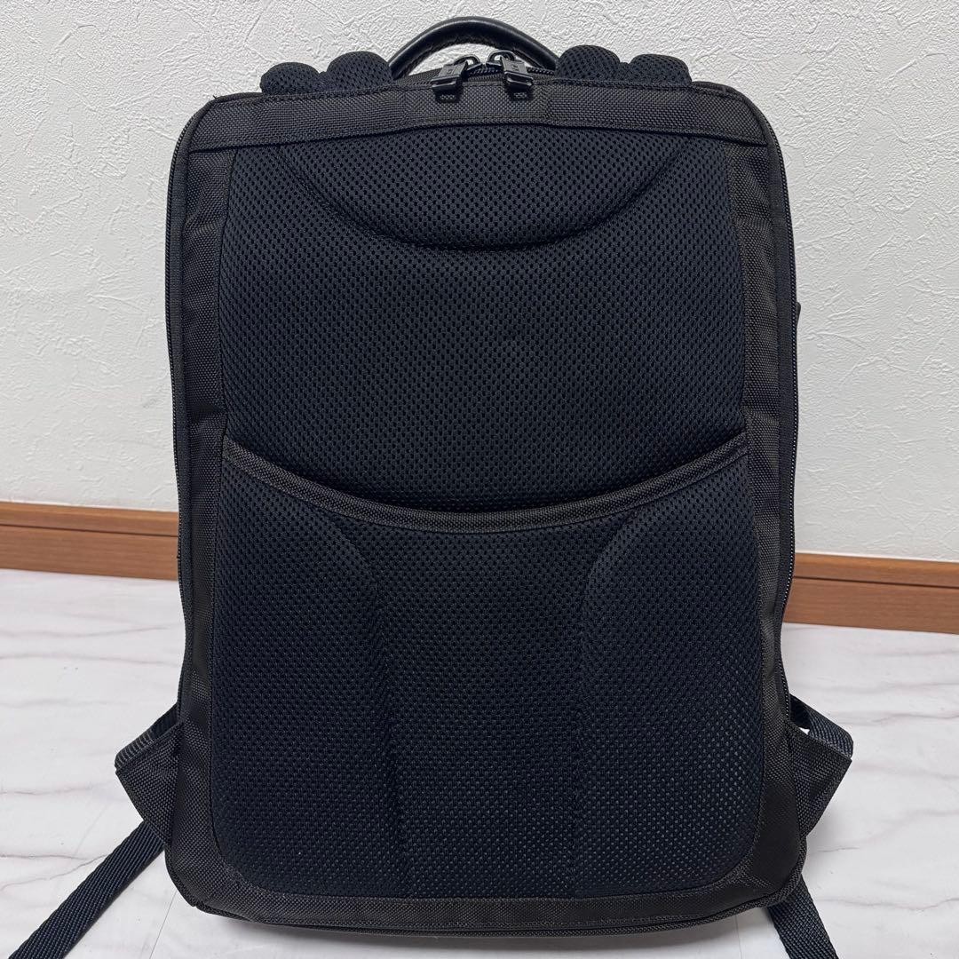 TUMI 232682D Alpha Bravo Davis Backpack Black Ballistic Nylon Leather Laptop A4
