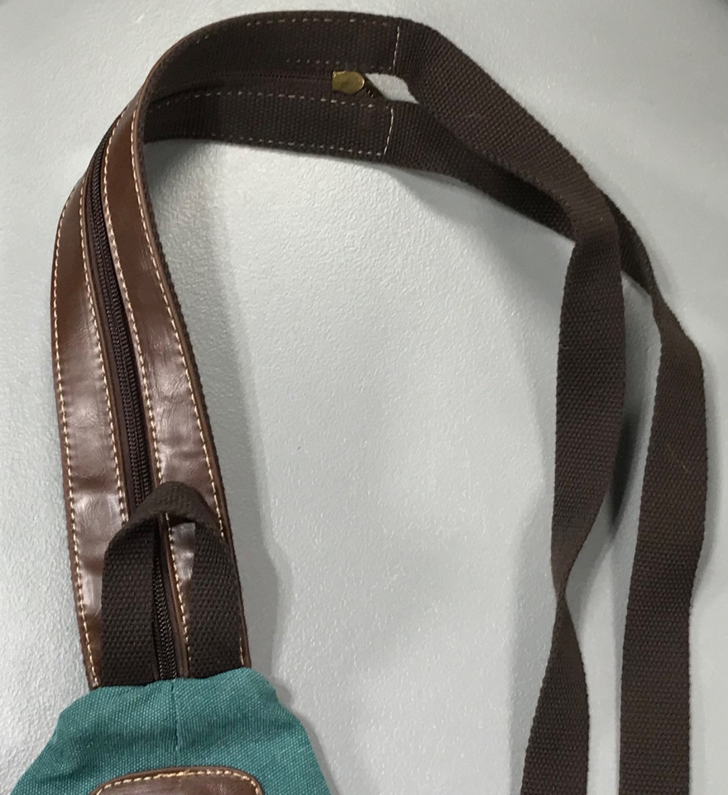 Teal Canvas Messenger Sling Shoulder Bag Rucksack Travel Work Sport
