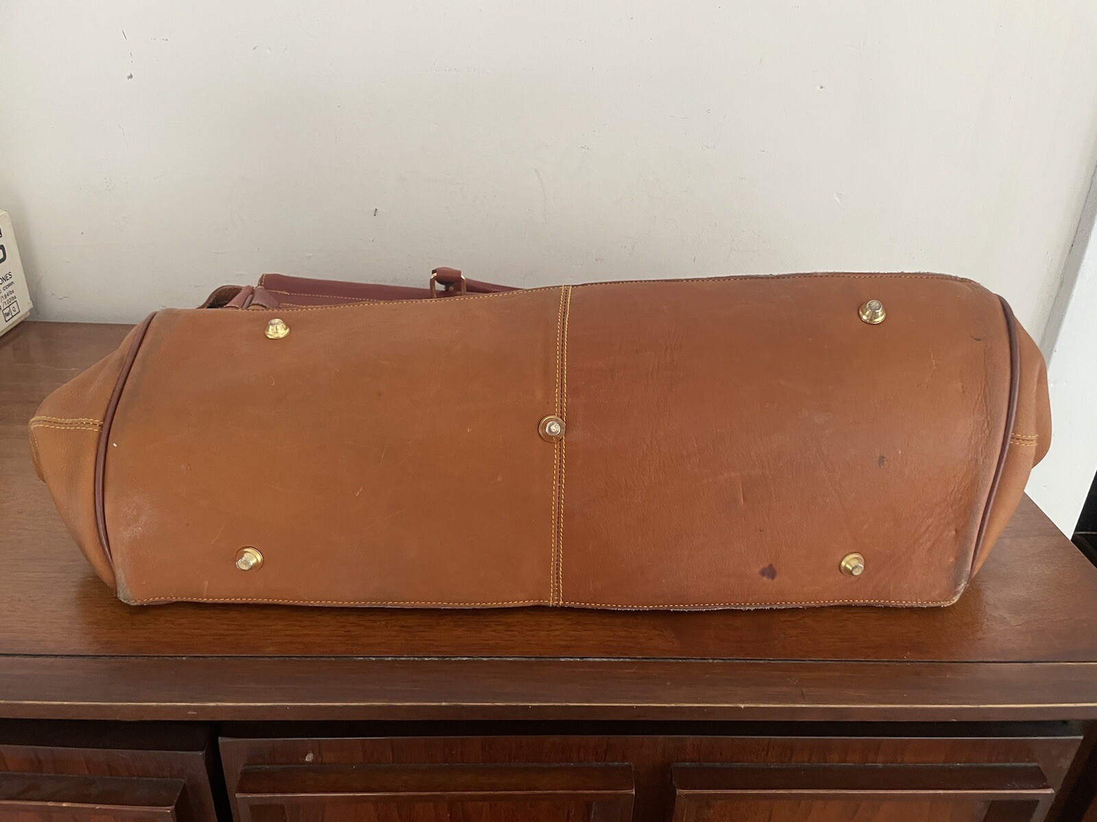 VTG ‘Old Leather’ KOY LEATHER GOODS STRINGER BAG Messenger Briefcase Laptop Case