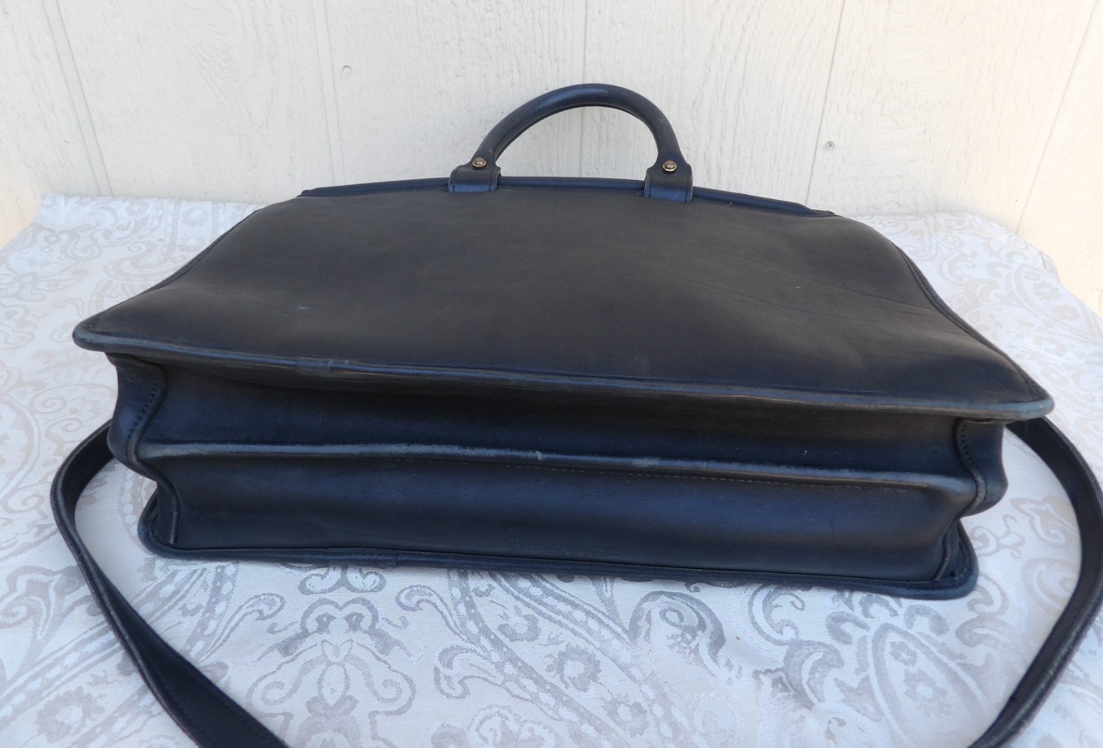 Vintage JACK GEORGES LEATHER BRIEFCASE BAG